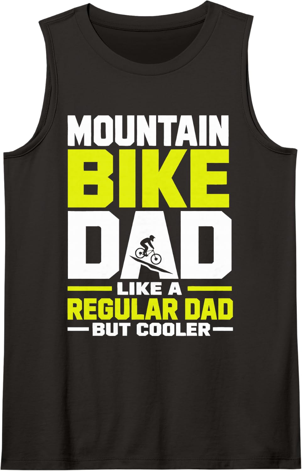Dad Mountain Bike Father MTB Rider Sleeveless Tank Top - Black