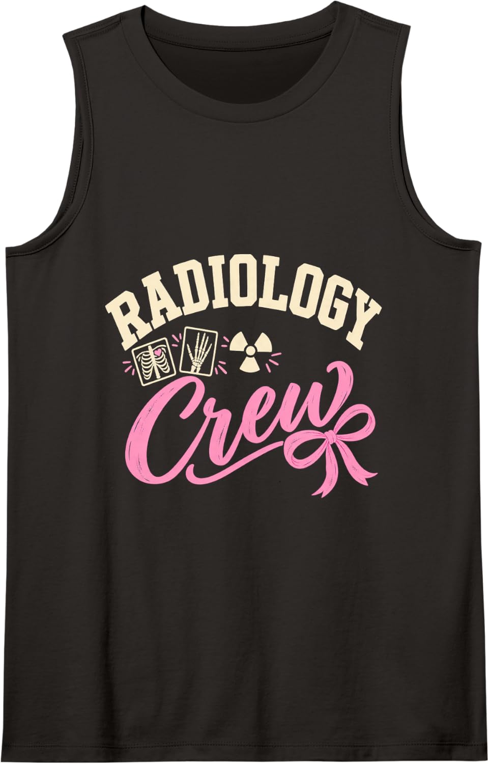 Radiology Crew X-Ray Tech Rad Tech Sleeveless Tank Top - Black