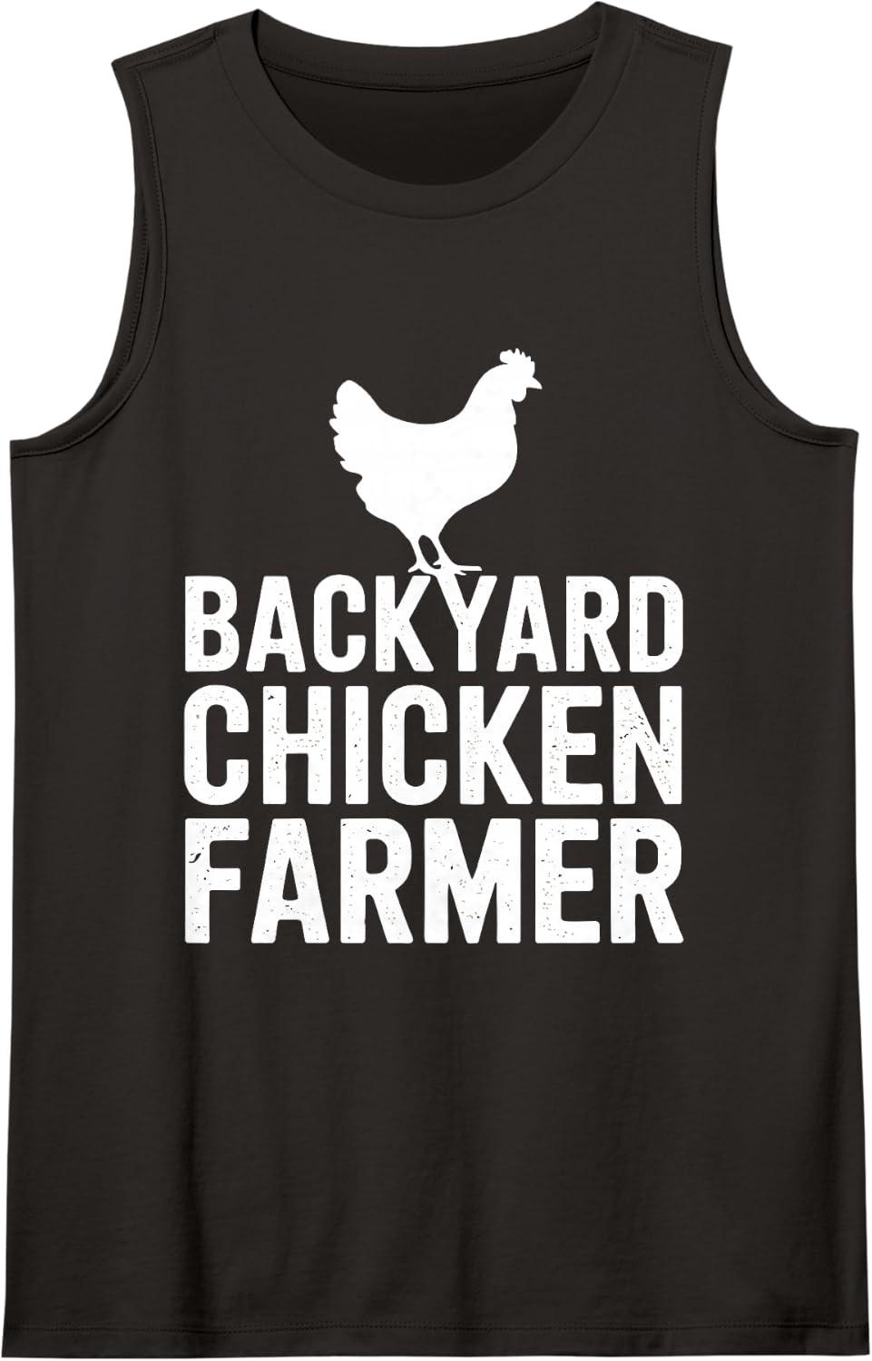 Backyard Chicken Farmer Shirt Fun Poultry Farming Sleeveless Tank Top - Black