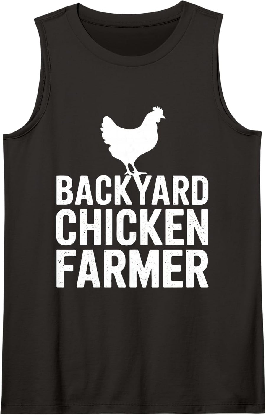 Backyard Chicken Farmer Shirt Fun Poultry Farming Sleeveless Tank Top - Black