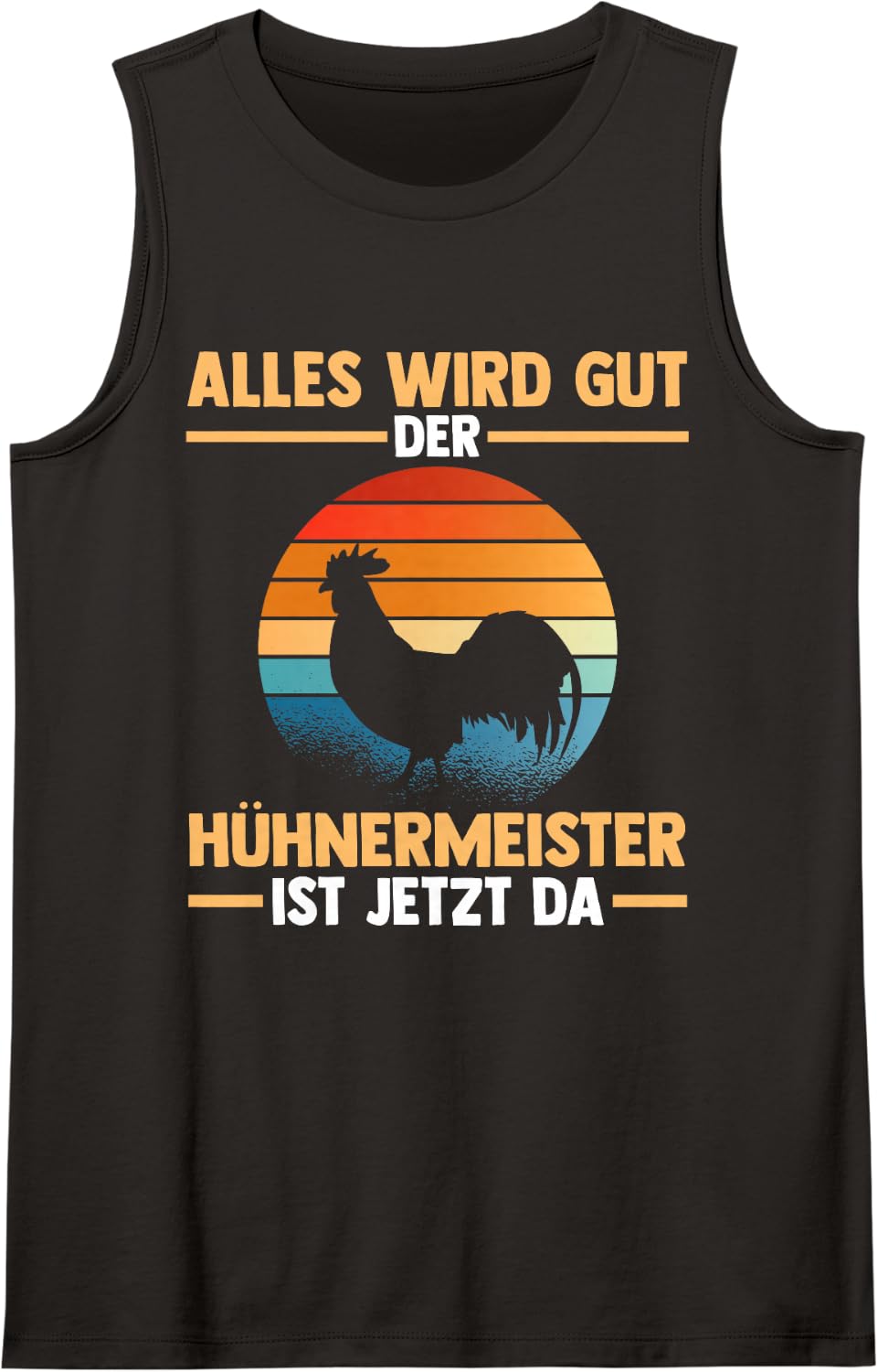 Chicken Master Farmer Farmer Chicken Sleeveless Tank Top - Black