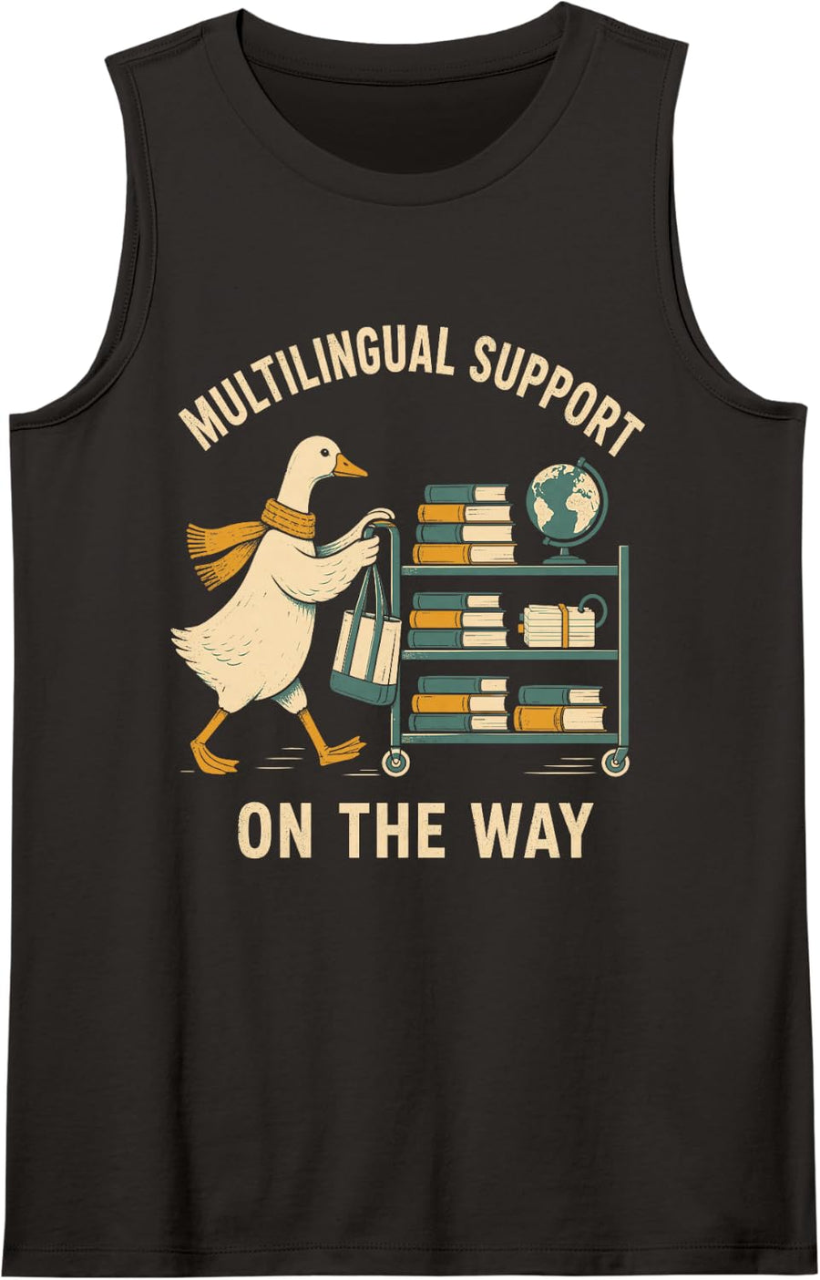ESL Bilingual English Teacher Sleeveless Tank Top - Black