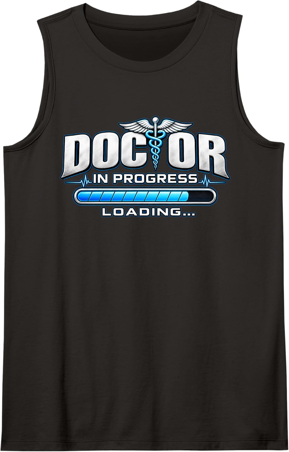 Doctor in Progress Loading Medical Student Future Doctor Sleeveless Tank Top - Black