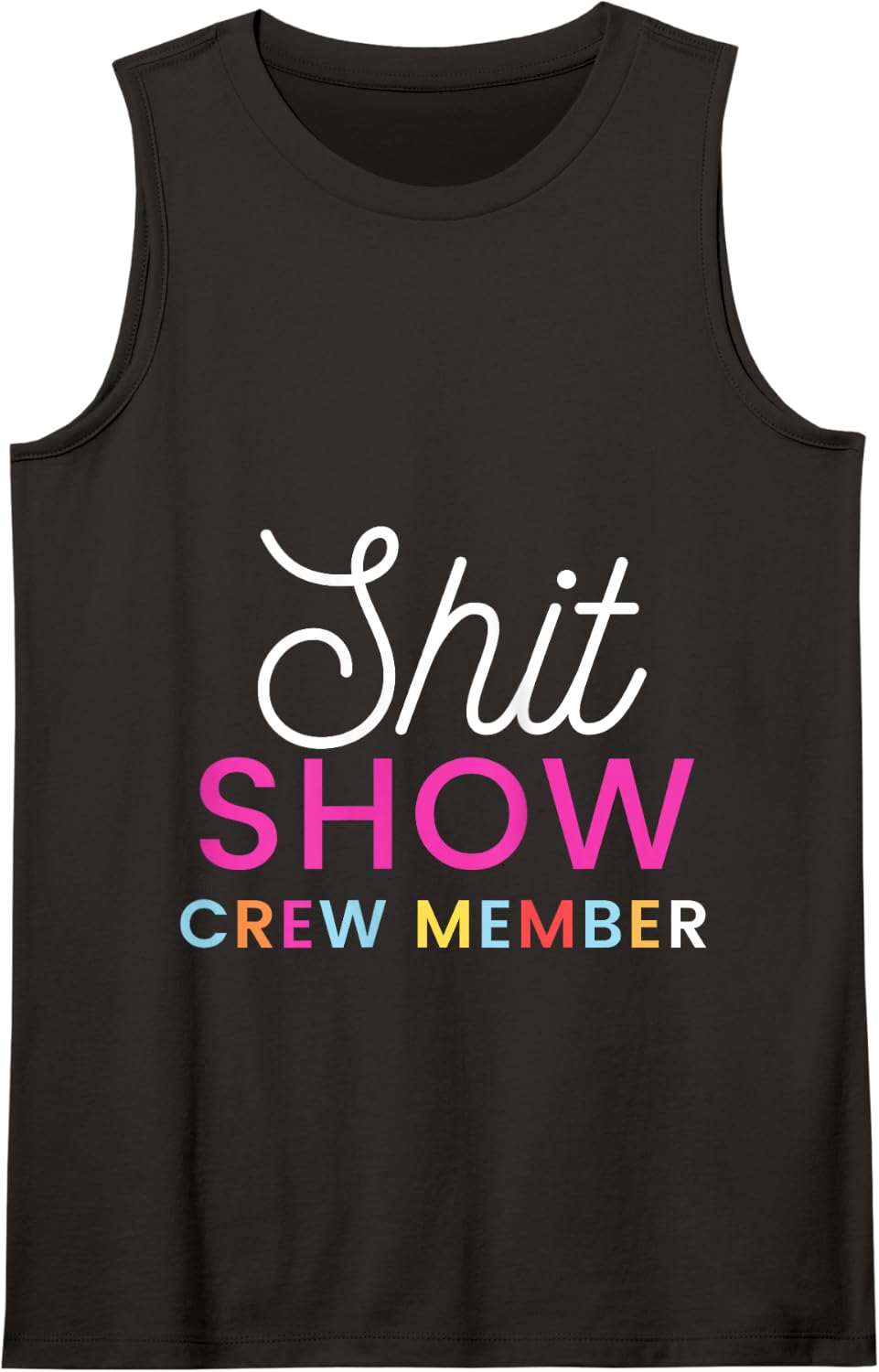 Funny Women Shit Show Crew Member, Manager Or Supervisor Tank Top - Black