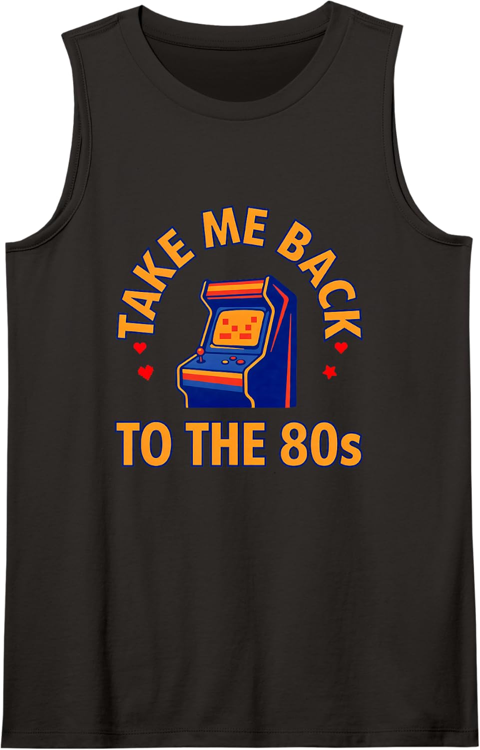 Take Me Back to The 80s Gamer Retro Gaming 1980s Kid Sleeveless Tank Top - Black