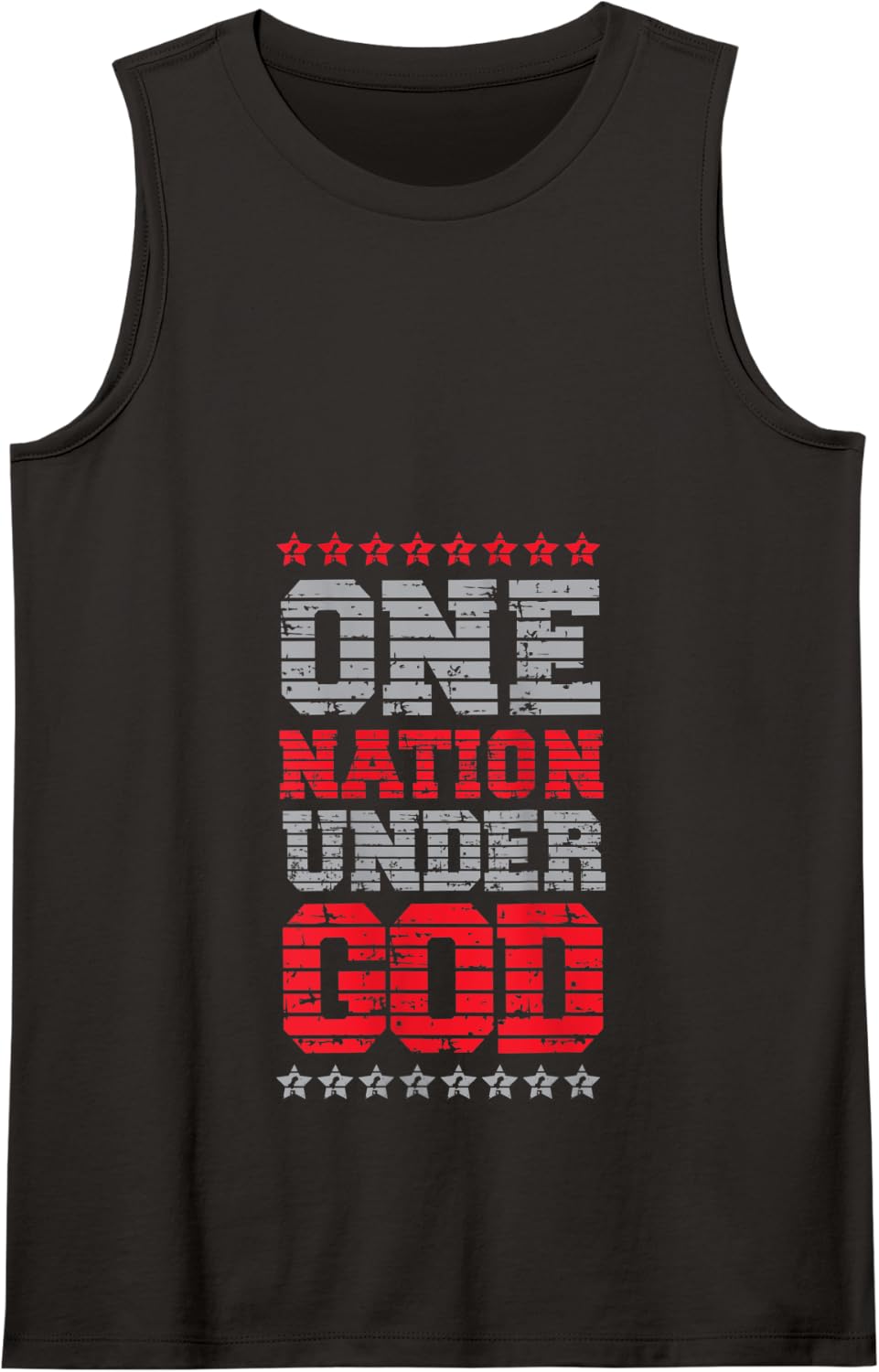 One Nation Under God America Patriotic American Us Usa Us Tank Top - Black