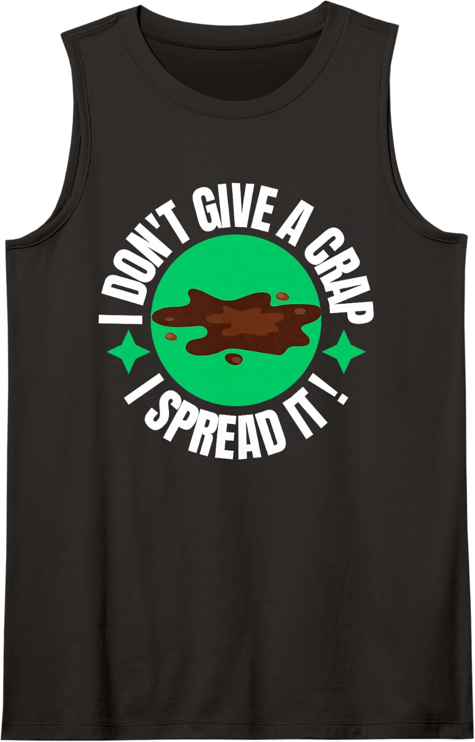 Funny Farmers Muck Spreading and Farming Manure Spreader Sleeveless Tank Top - Black
