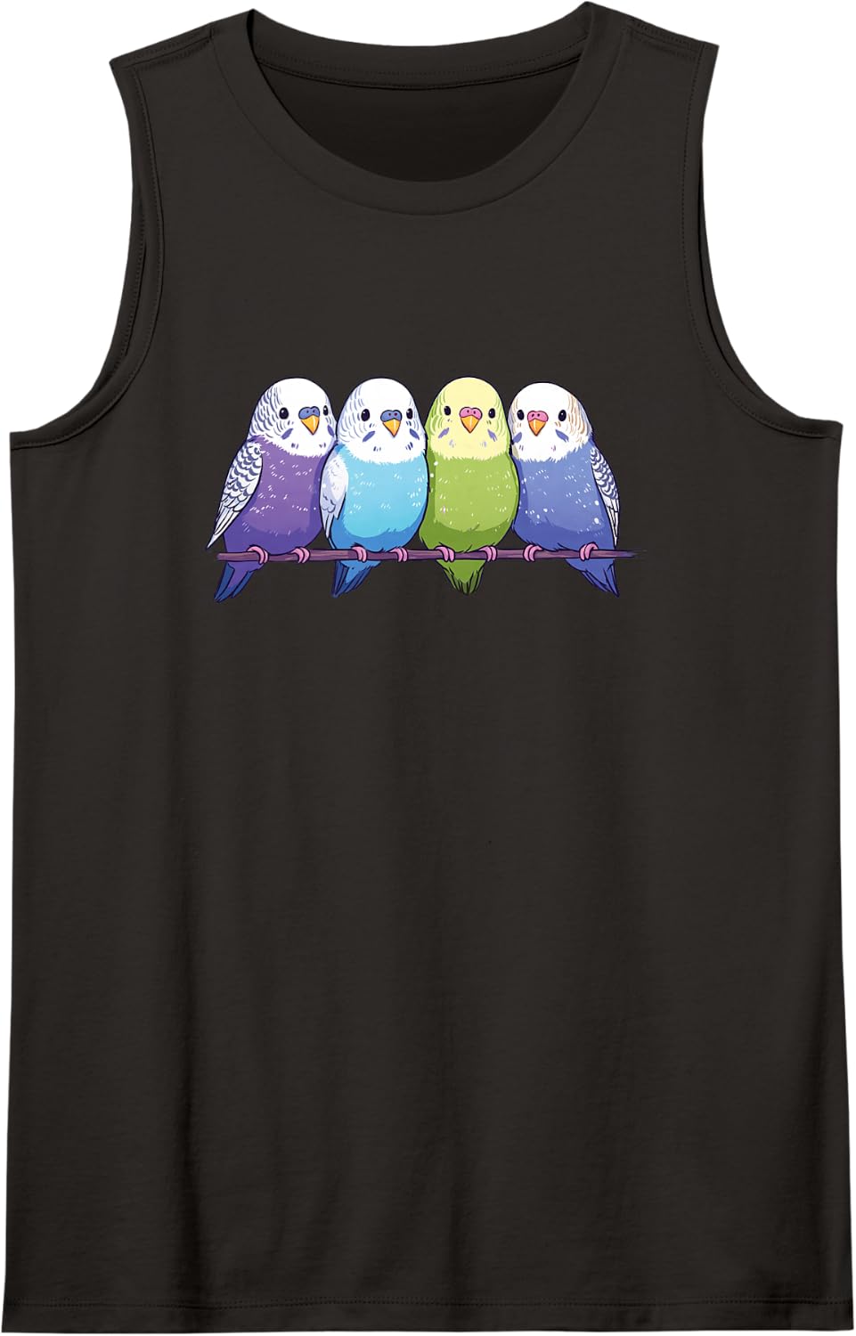 Funny Budgies Tank Top - Black