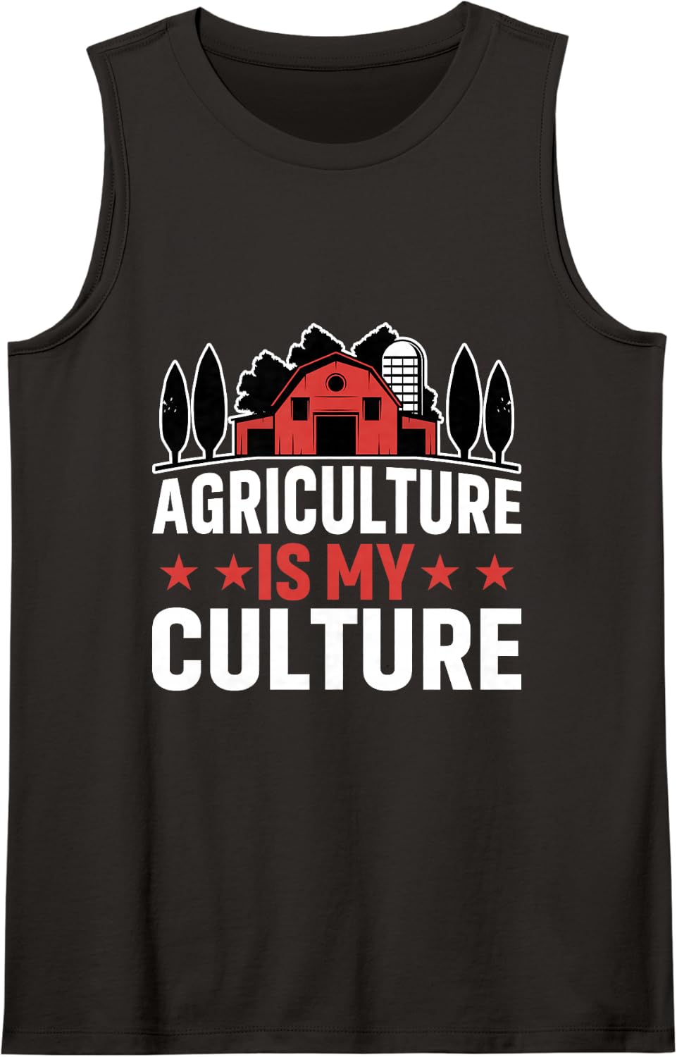 Farmer Farming Agriculture is My Culture Sleeveless Tank Top - Black