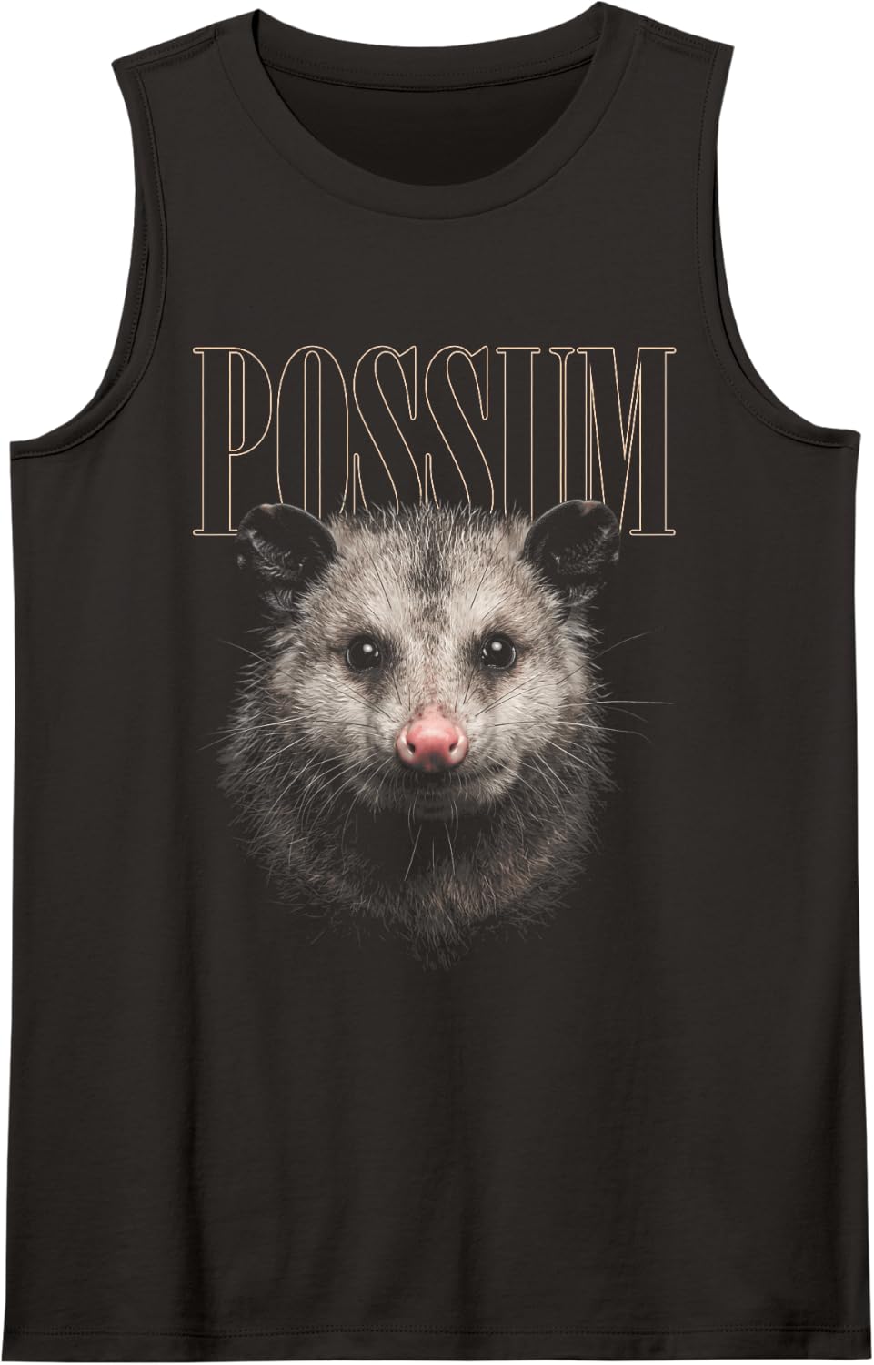 Possum Face Forest Wildlife Nature Opossum Tank Top - Black