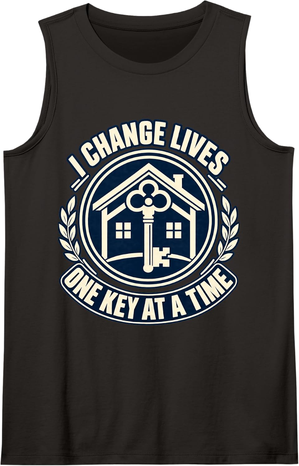 Men's I Change Lives One Key At A Time Realtor Real Estate Tank Top - Black