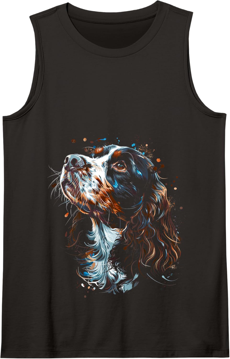 English Springer Spaniel Tank Top - Black