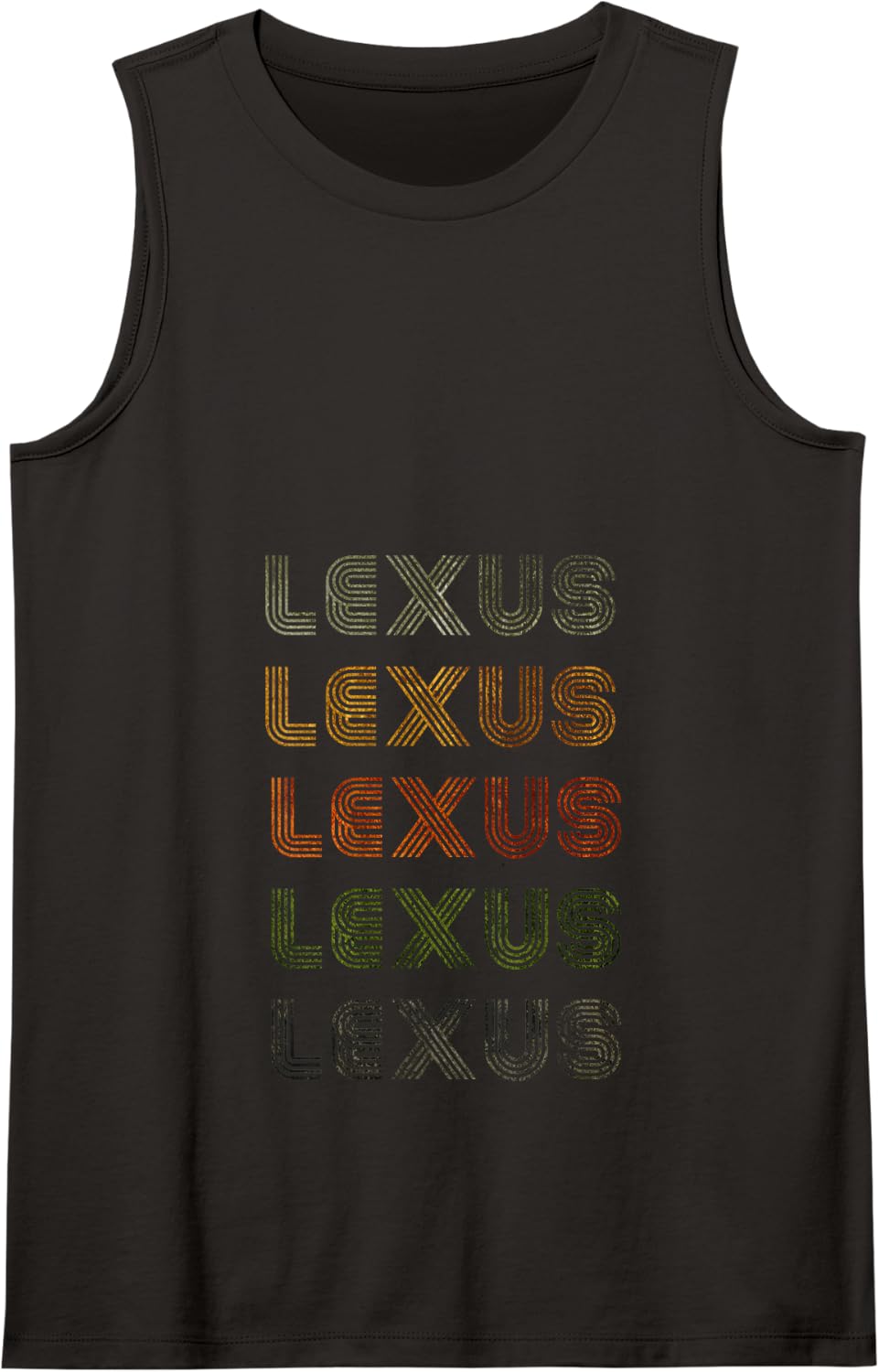 Love Heart Lexus Tee Grunge/Vintage Style Black Lexus Tank Top - Black