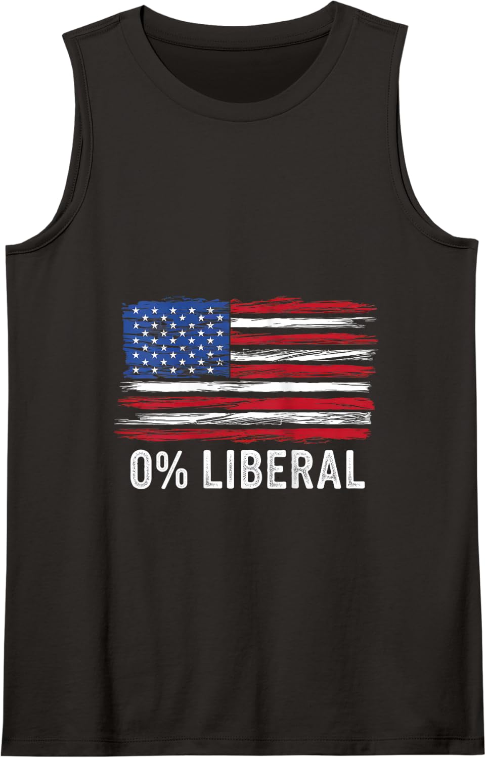 0% Liberal Tshirt Zero Percent Anti Liberal Republican Tank Top - Black