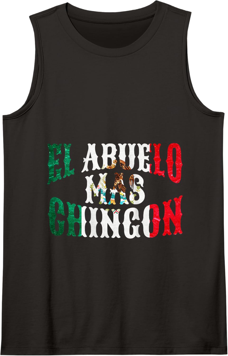 El Abuelo Mas Chingon Mexican Spanish Grandpa Father's Day Tank Top - Black