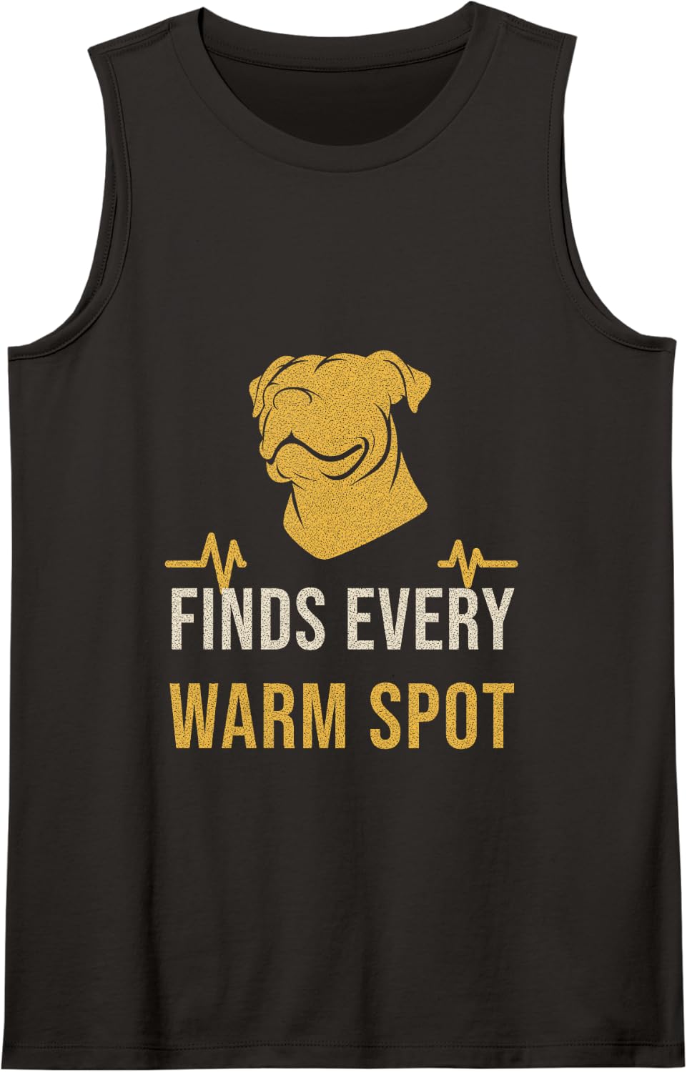 Staffordshire Bull Terrier - Finds Every Warm Spot Sleeveless Tank Top - Black
