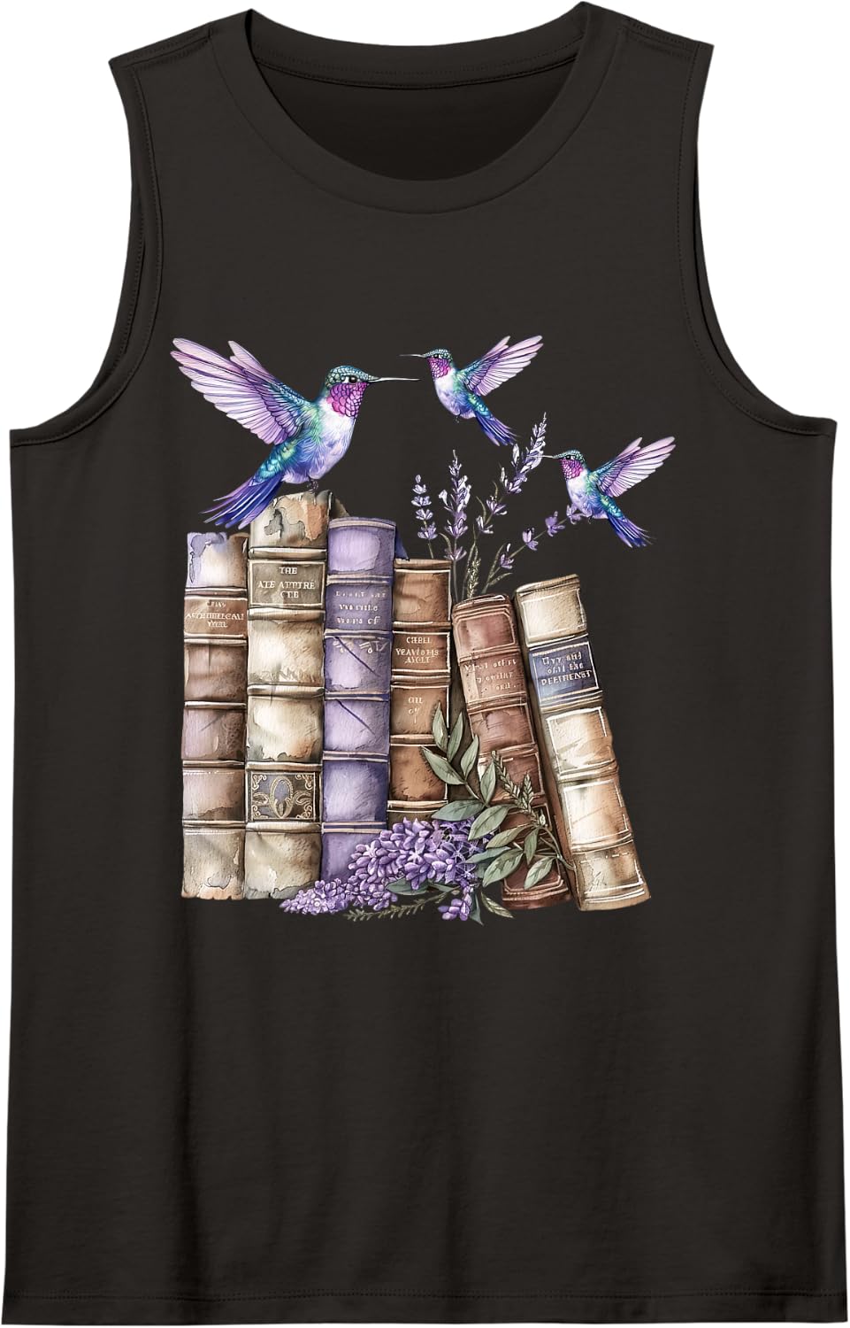 Library Teacher Sleeveless Tank Top - Black