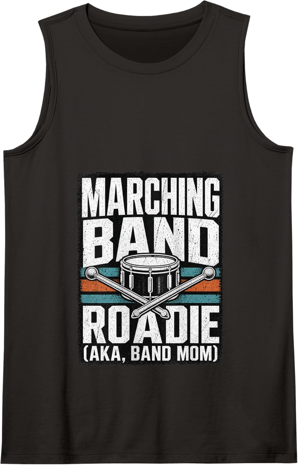 Marching Band Roadie Band Mom Drumline Tank Top - Black