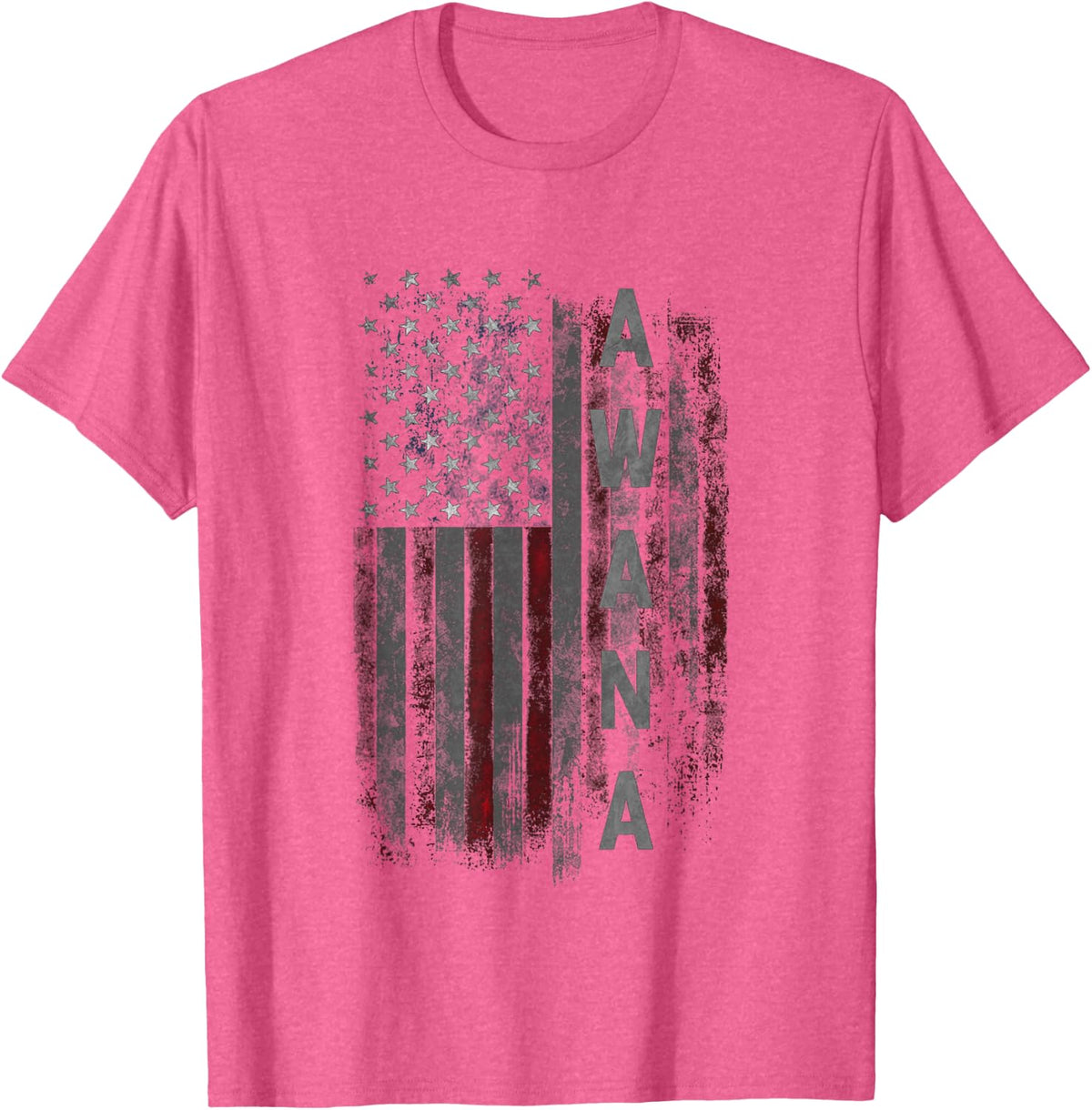 AWANA Family American Flag T-Shirt - Pink Heather
