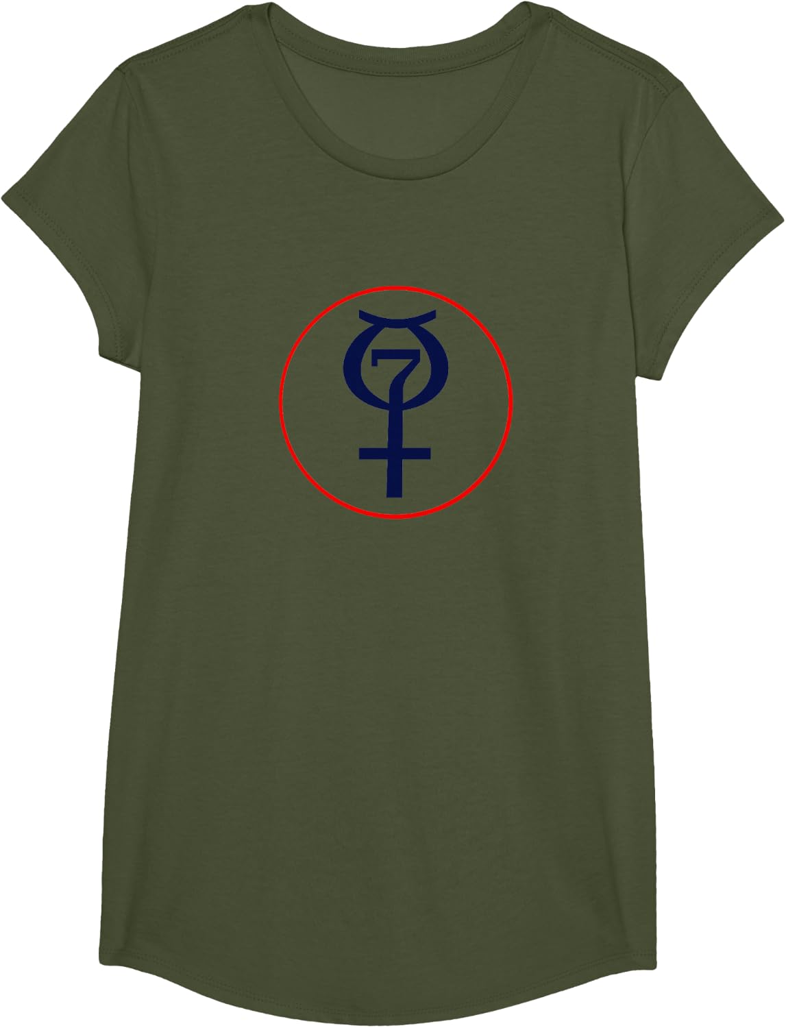 Project Mercury Seven Space Race T-Shirt - Girls Olive Green