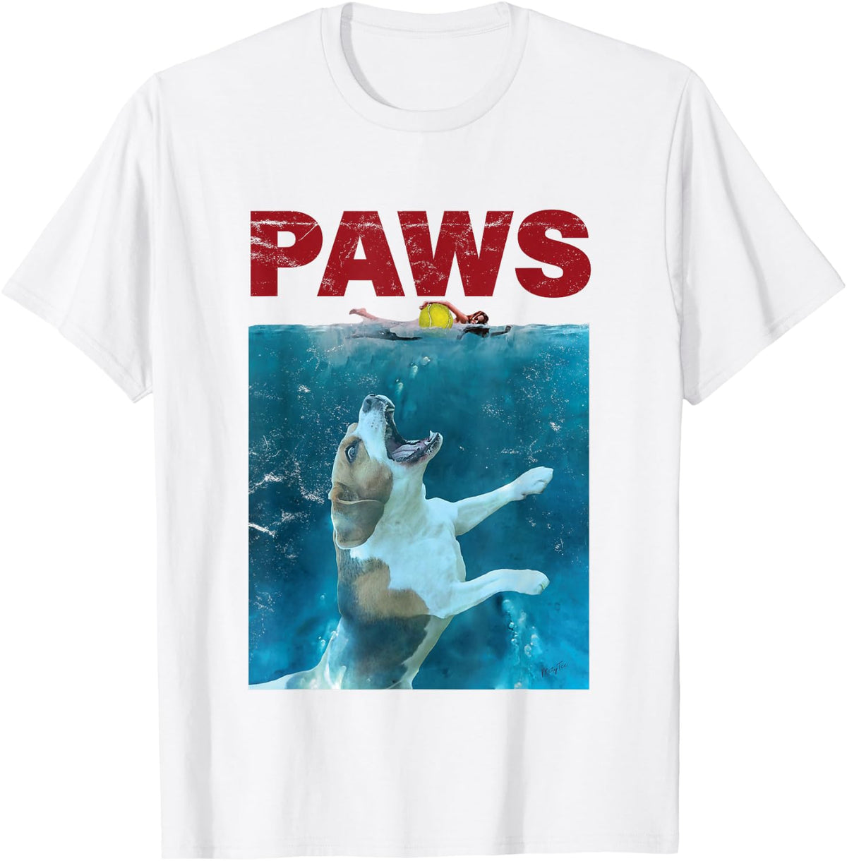PAWS Shirt | Beagle TShirt | Funny Beagle Shirt - White