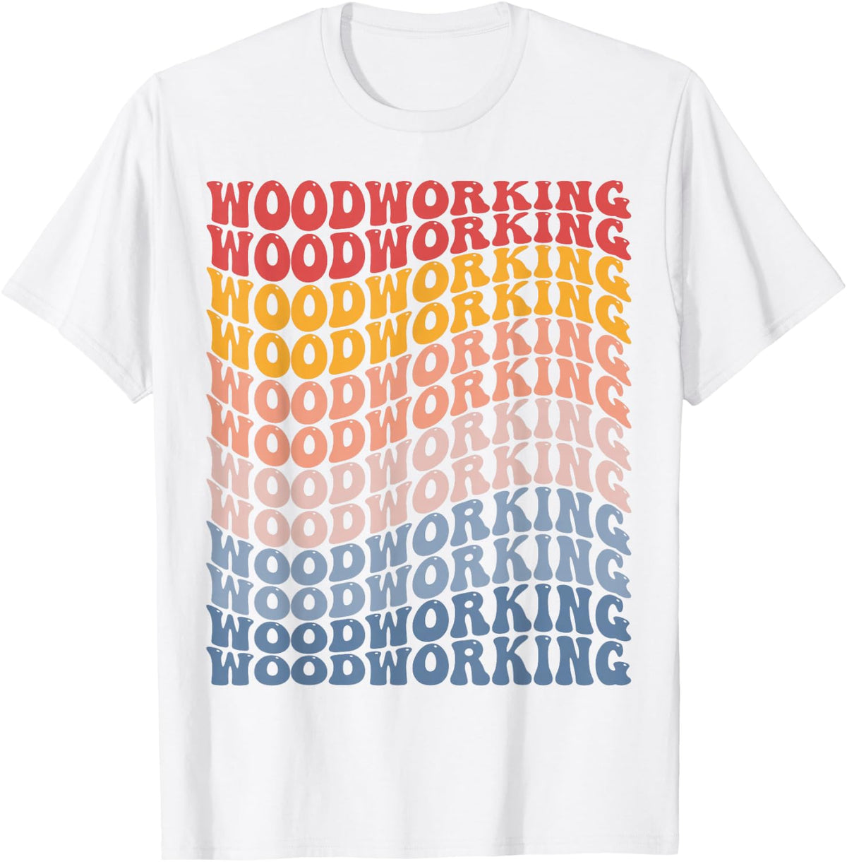 Woodworking Woodworker Carpenter Carpentry Groovy T-Shirt - White