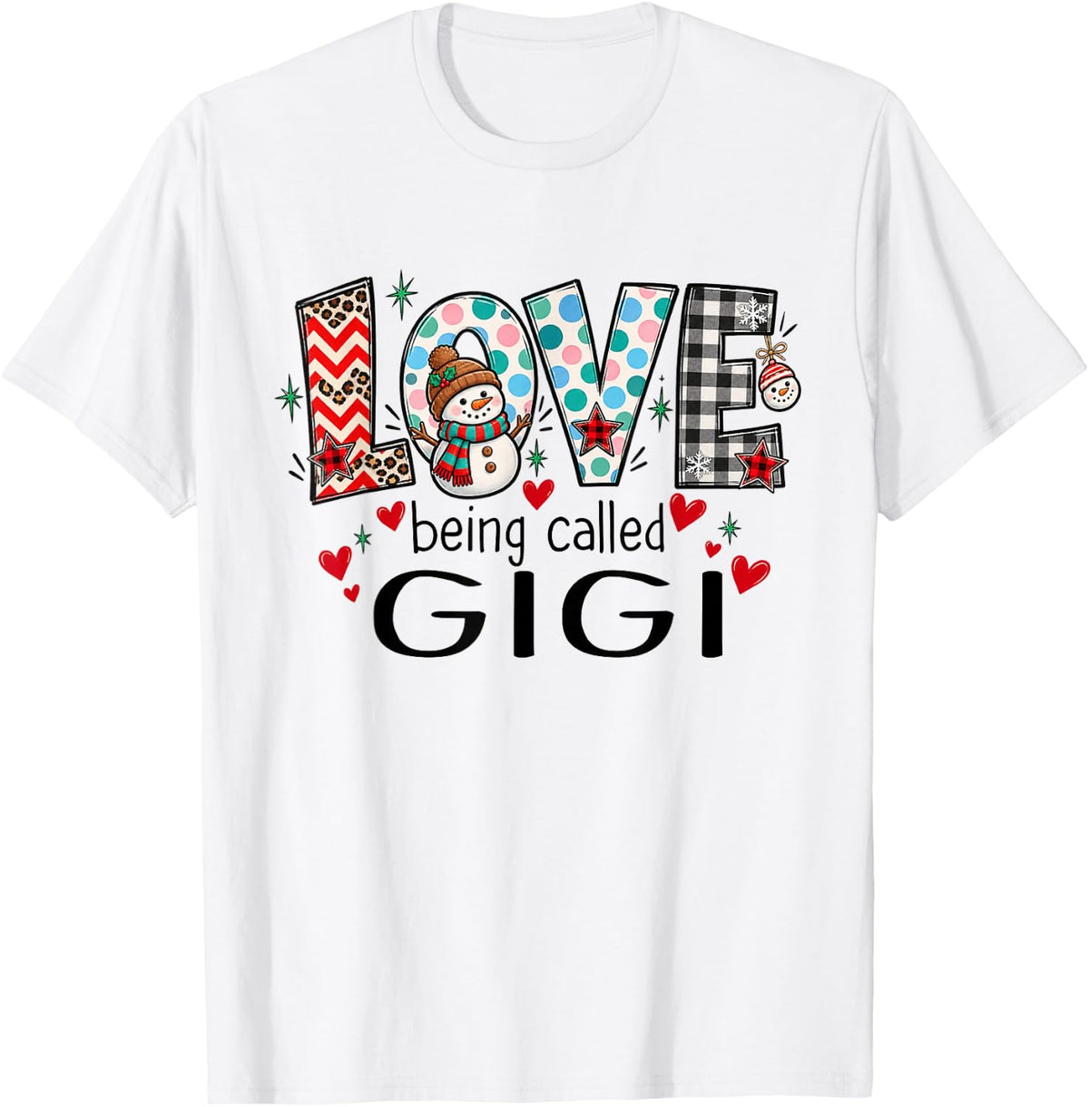 Love Being Called Gigi Christmas Xmas T-Shirt - White