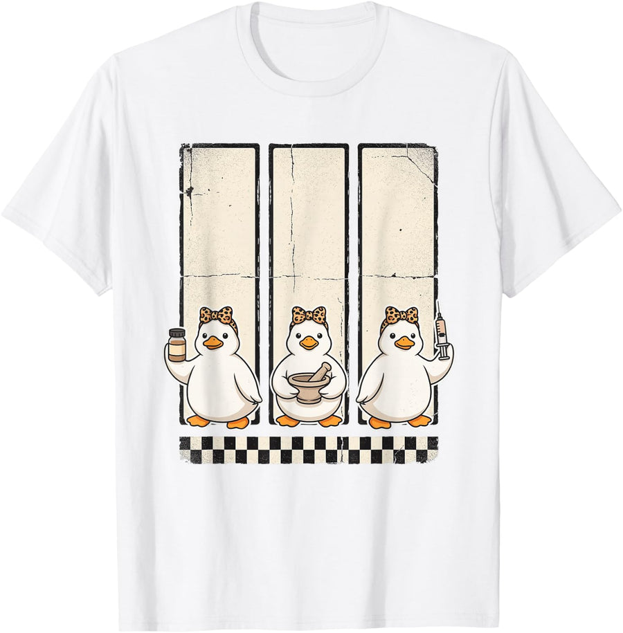 Inpatient Pharmacy Hospital Institutional Pharmtech T-Shirt - White
