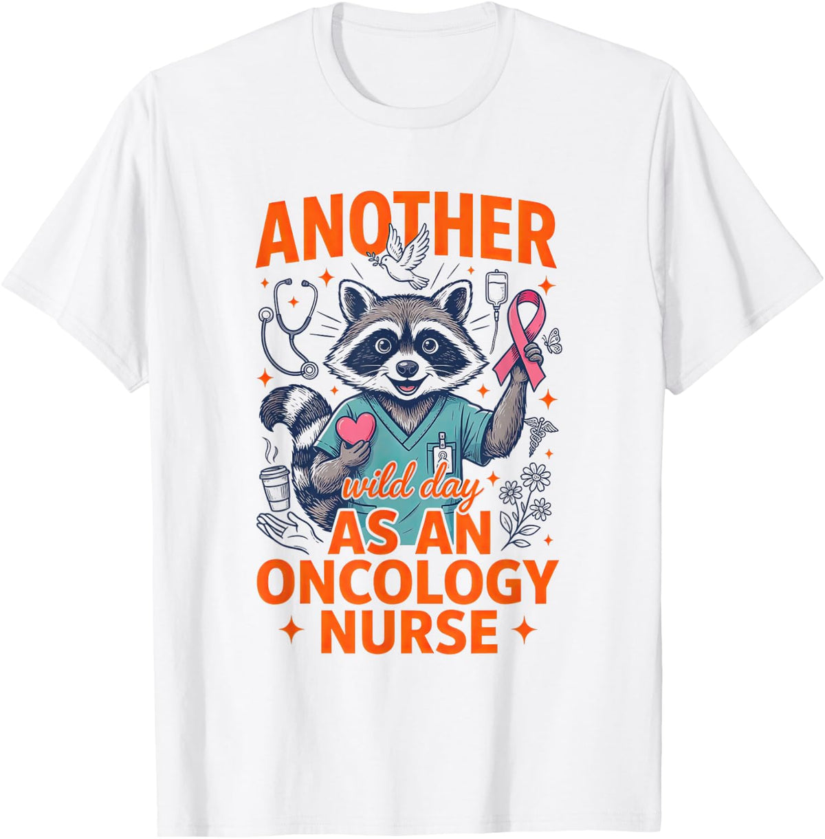 Oncology Nurse Cancer Chemo Hematology Nursing T-Shirt - White