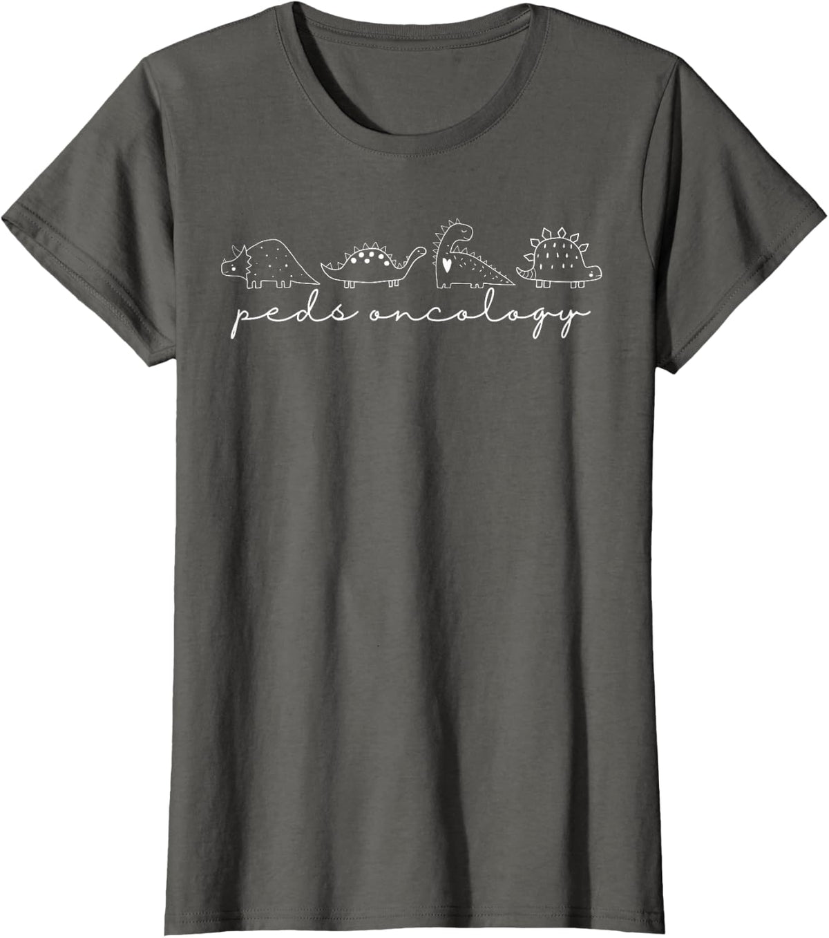 PEDS Oncology Dinosaur Hem Onc Pediatric Hematology Oncology T-Shirt - Asphalt Grey