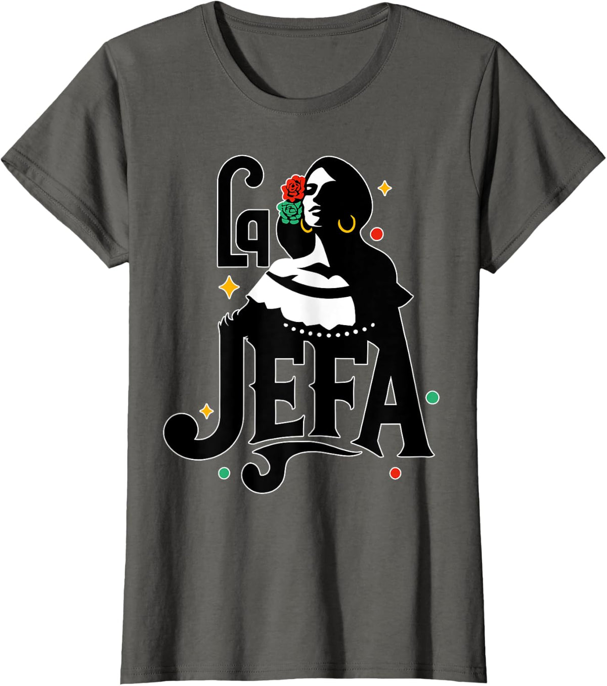La Jefa The Boss in Spanish Funny Mexican Quote T-Shirt - Asphalt Grey