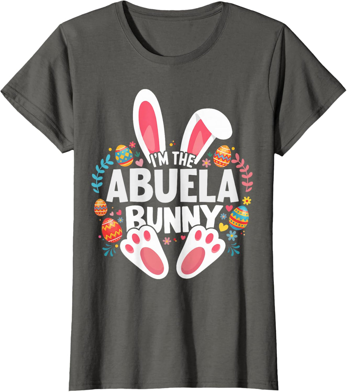 I'm The Abuela Bunny Matching Easter Family T-Shirt - Asphalt Grey
