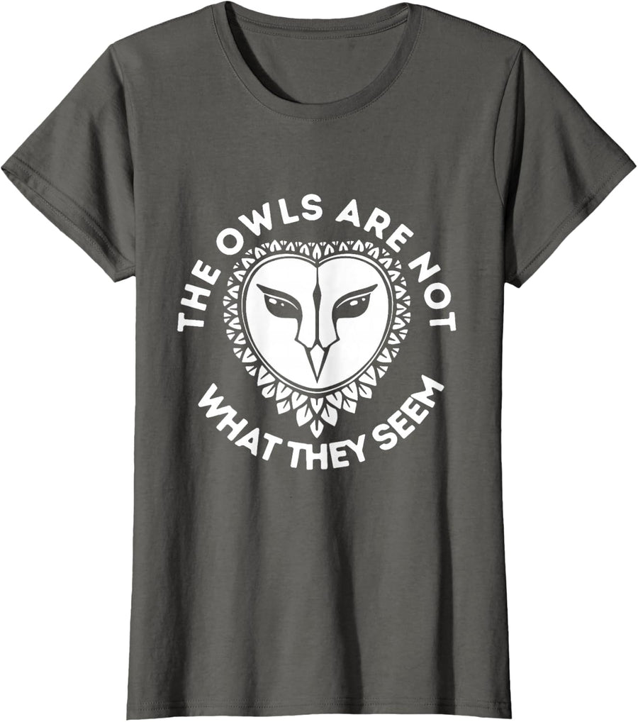The Owls Are Not What They Seem owl fan T-Shirt - Asphalt Grey