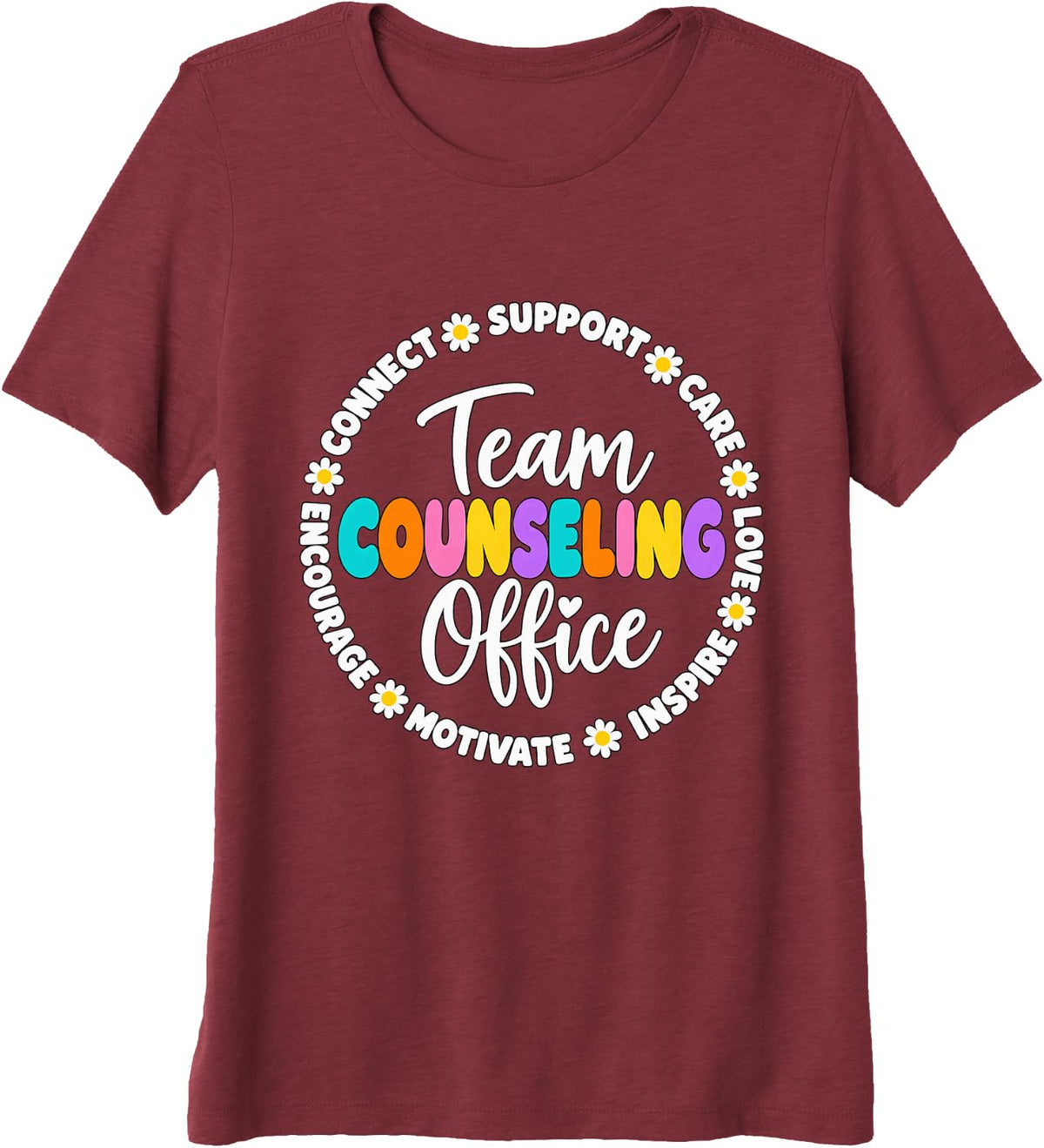 Team Counseling Office Appreciation Week Back to School Premium Tri-Blend T-Shirt - Burgundy