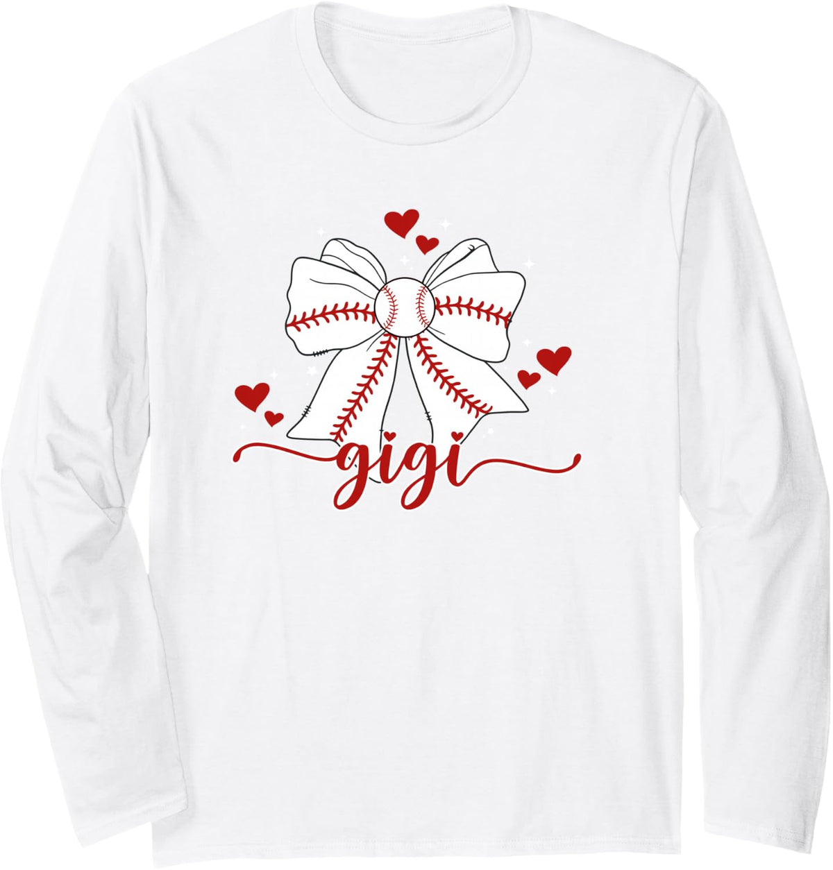 Gigi Grandma Baseball Gigi of A Baseball Player Gigi Long Sleeve T-Shirt - Adult Unisex White