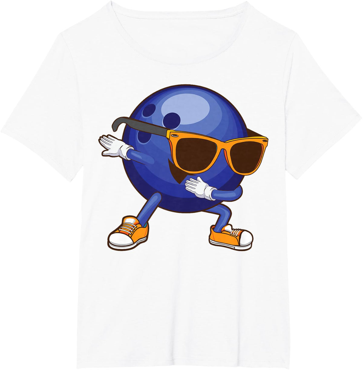 Funny Dabbing Bowling Gift For Bowler Dancer Kids Boys Girls T-Shirt - White