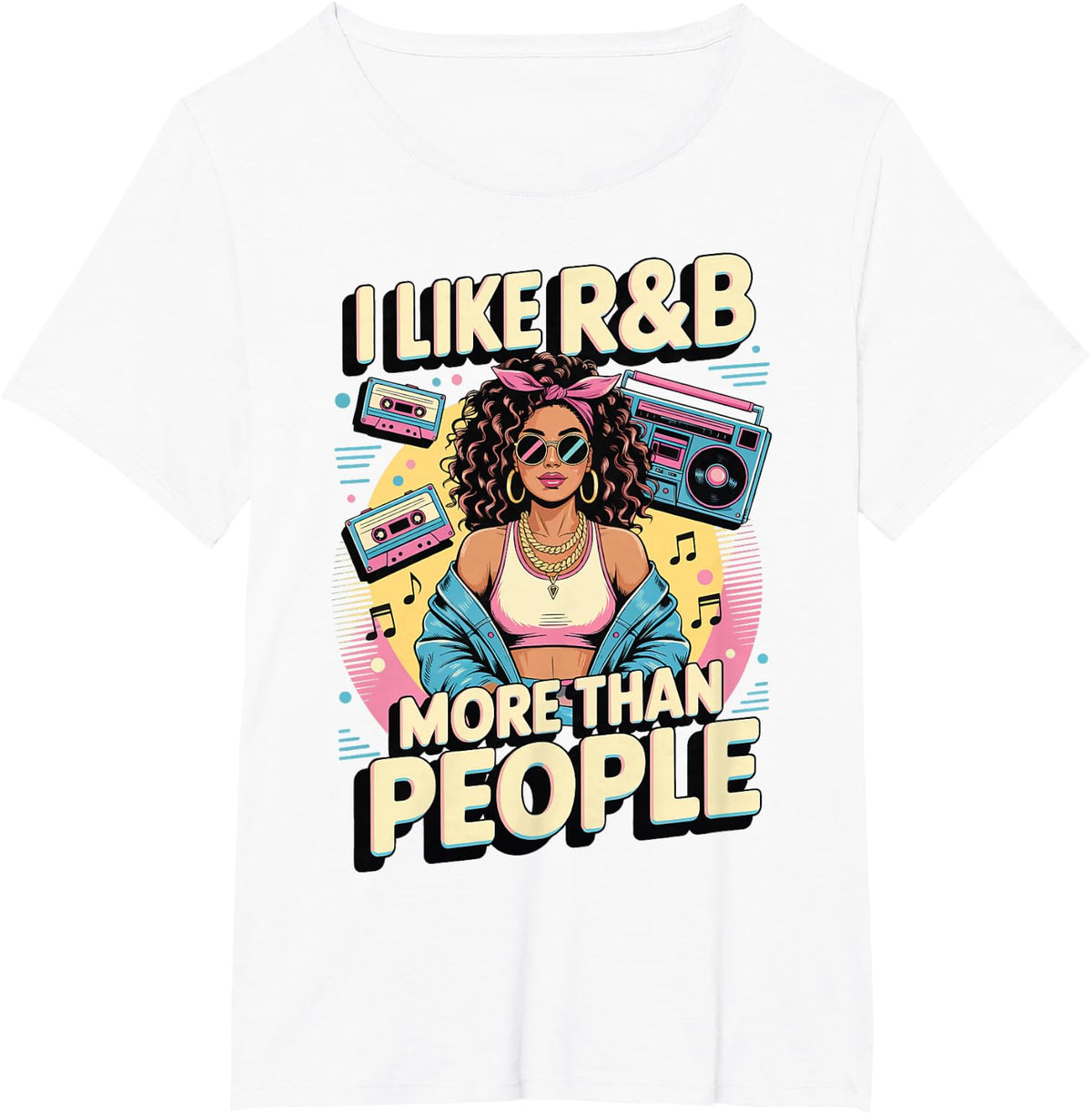 I Like R&B More Than People T-Shirt - White