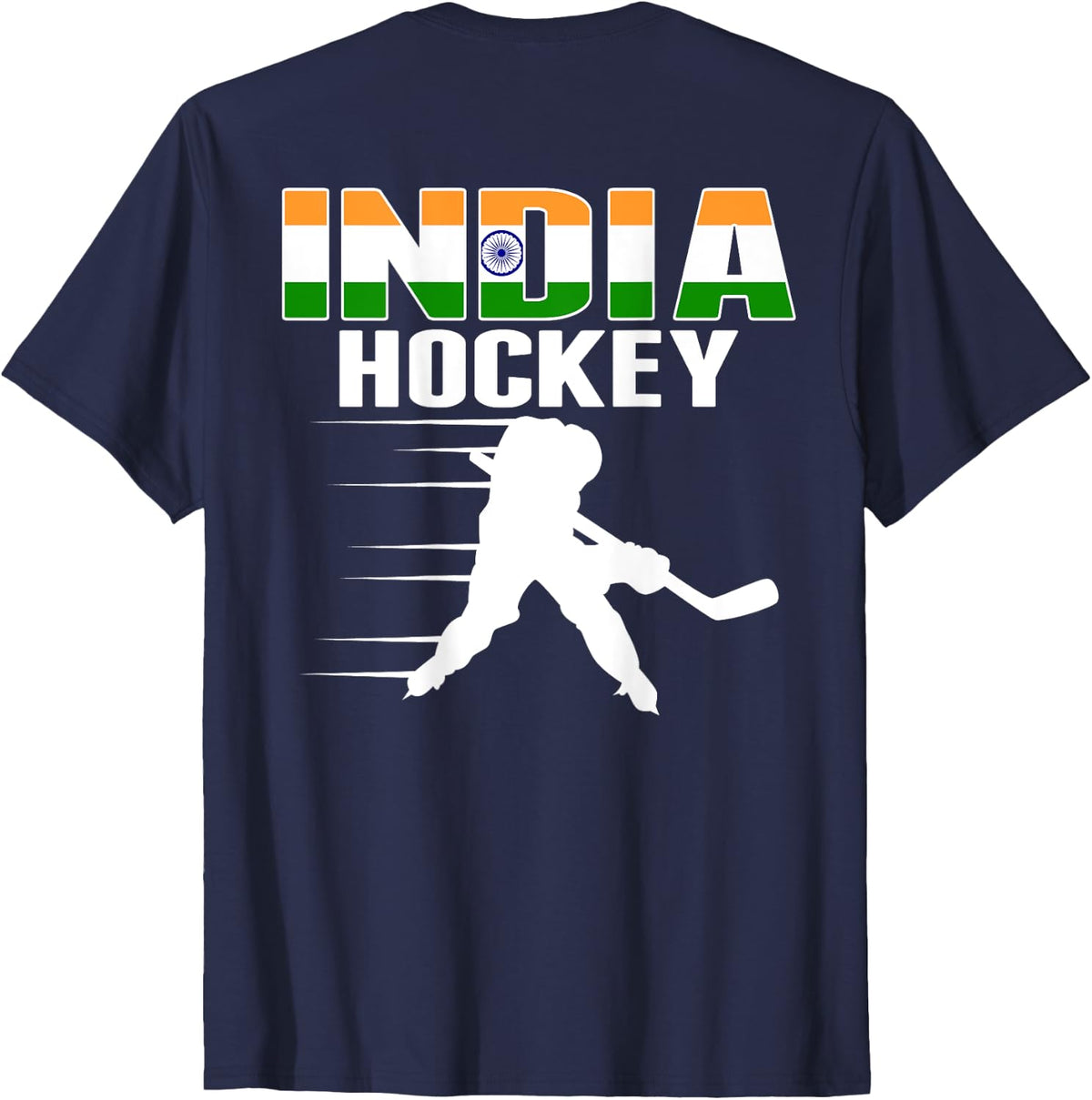 India Ice Hockey Fans Jersey - Support Indian Hockey Team T-Shirt - Navy Blue