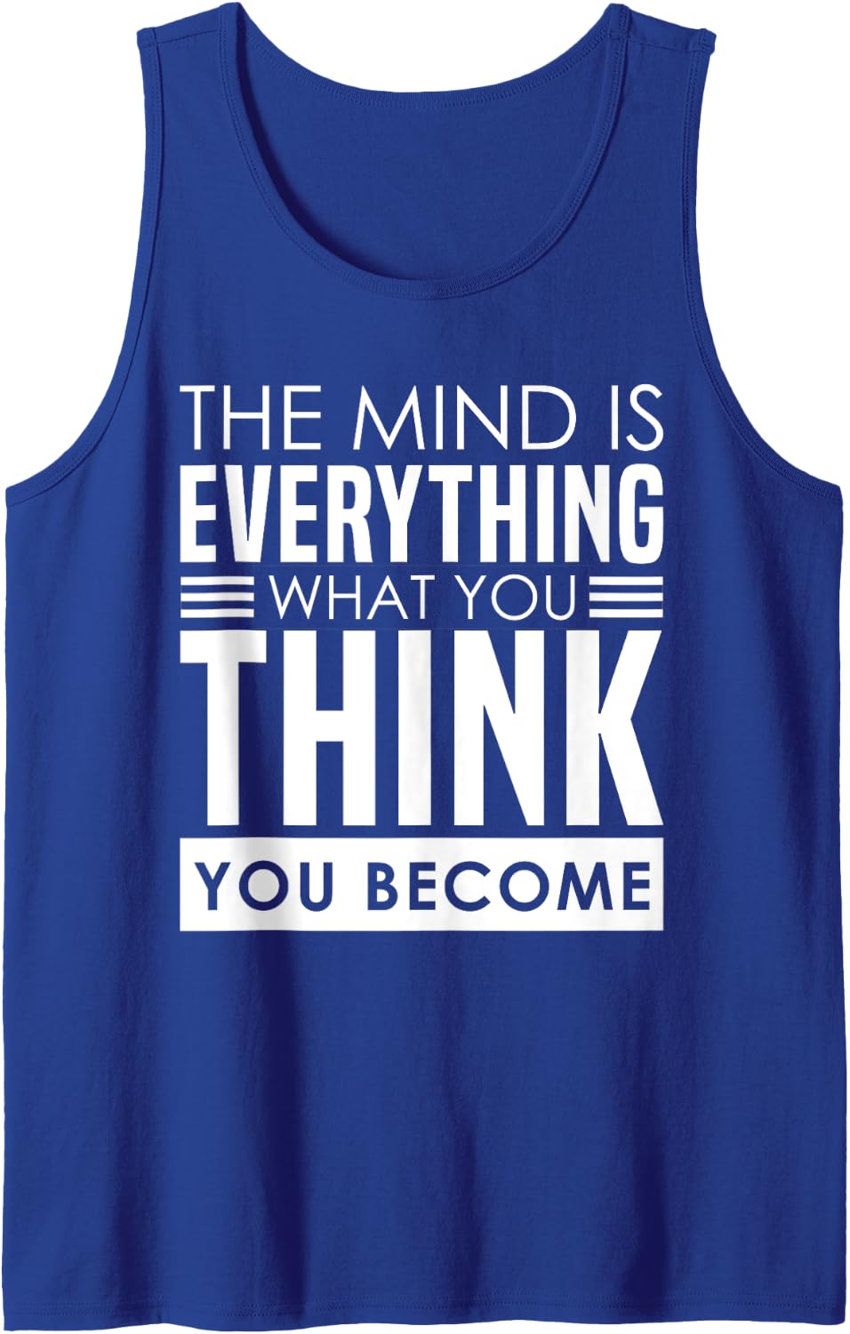 Positive Workout Saying, Motivational Weightlifting Quote Tank Top - Royal Blue
