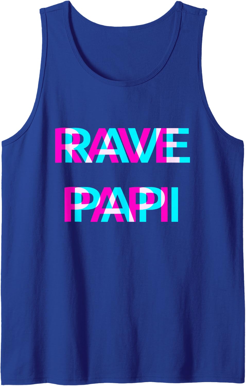Rave Papi Techno EDM Music Festival Father Dad Raver Tank Top - Royal Blue