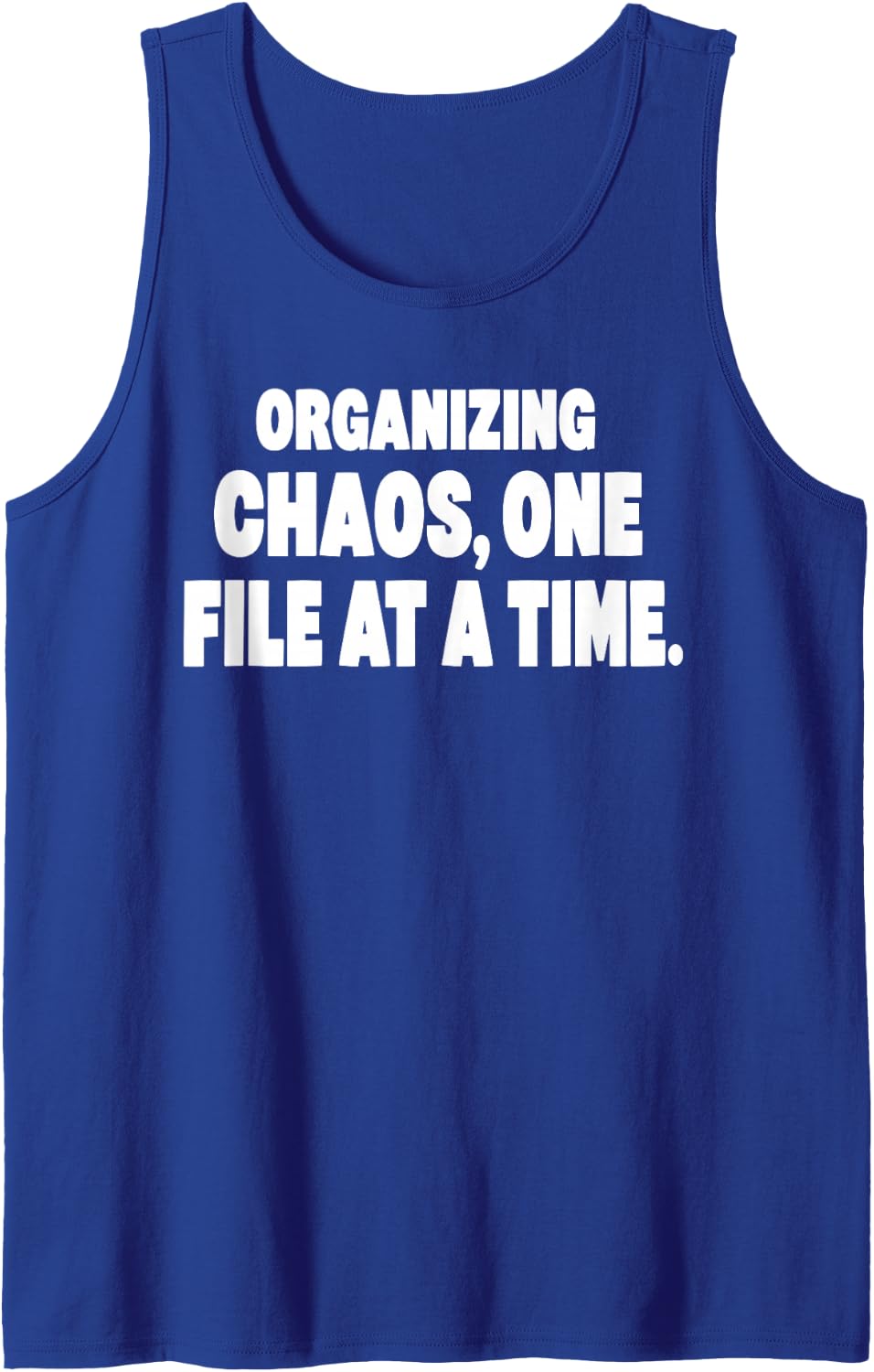 Administrative Assistant Design for Men Women Office Admin Sleeveless Tank Top - Royal Blue