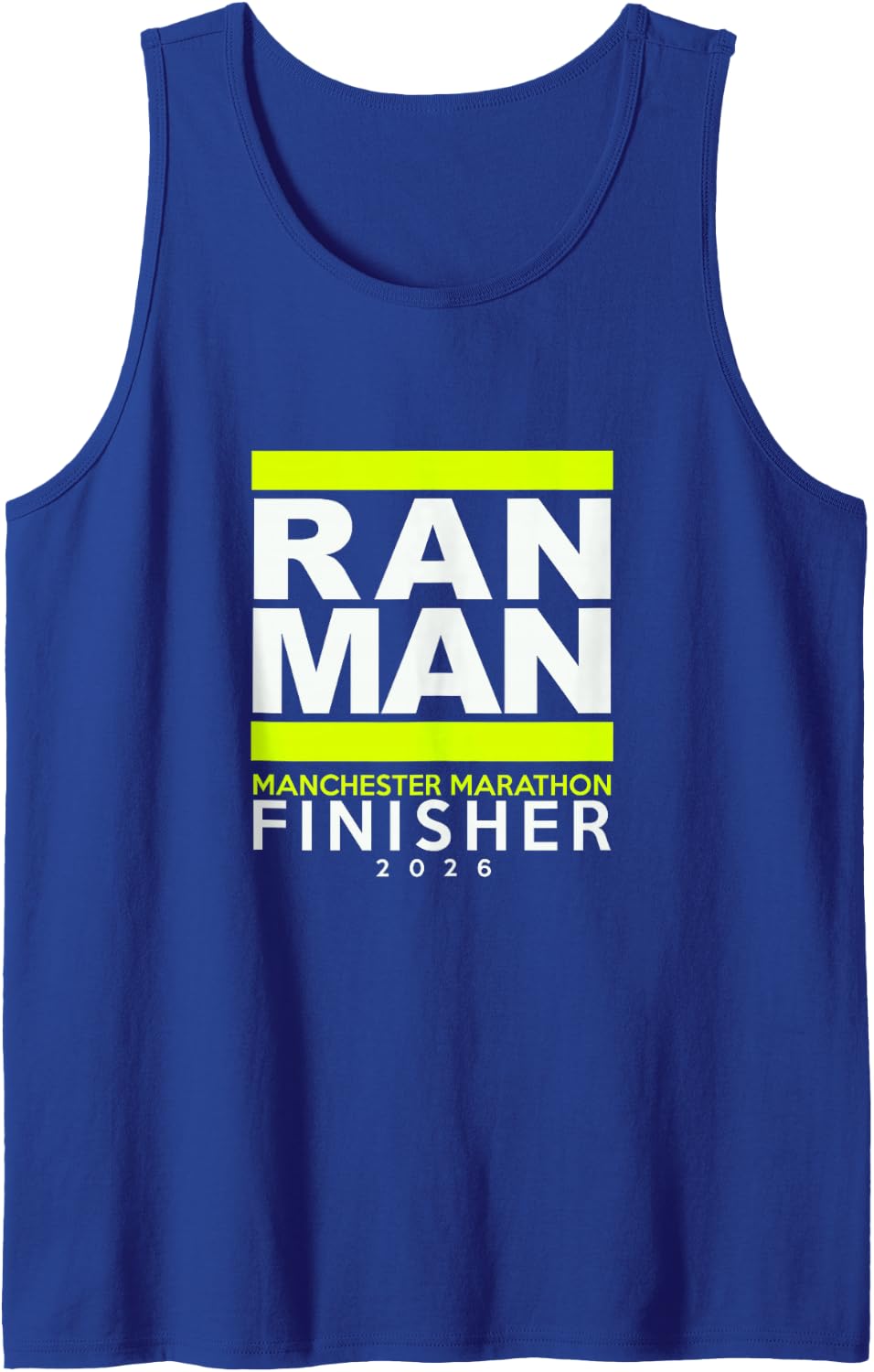 Marathon Manchester 2026 Finisher Sleeveless Tank Top - Royal Blue