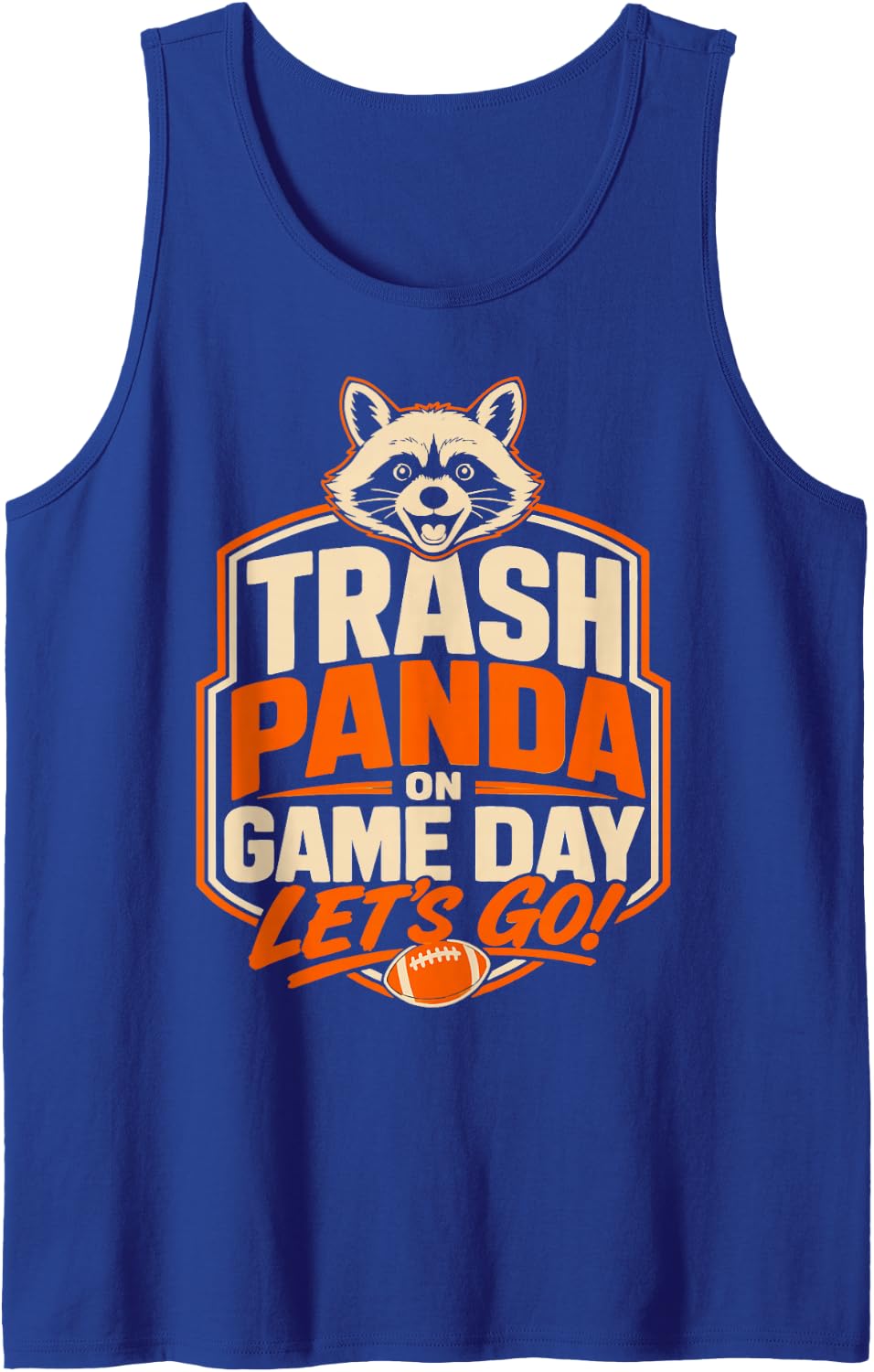 Tailgate Party Football Game Trash Panda Sleeveless Tank Top - Royal Blue
