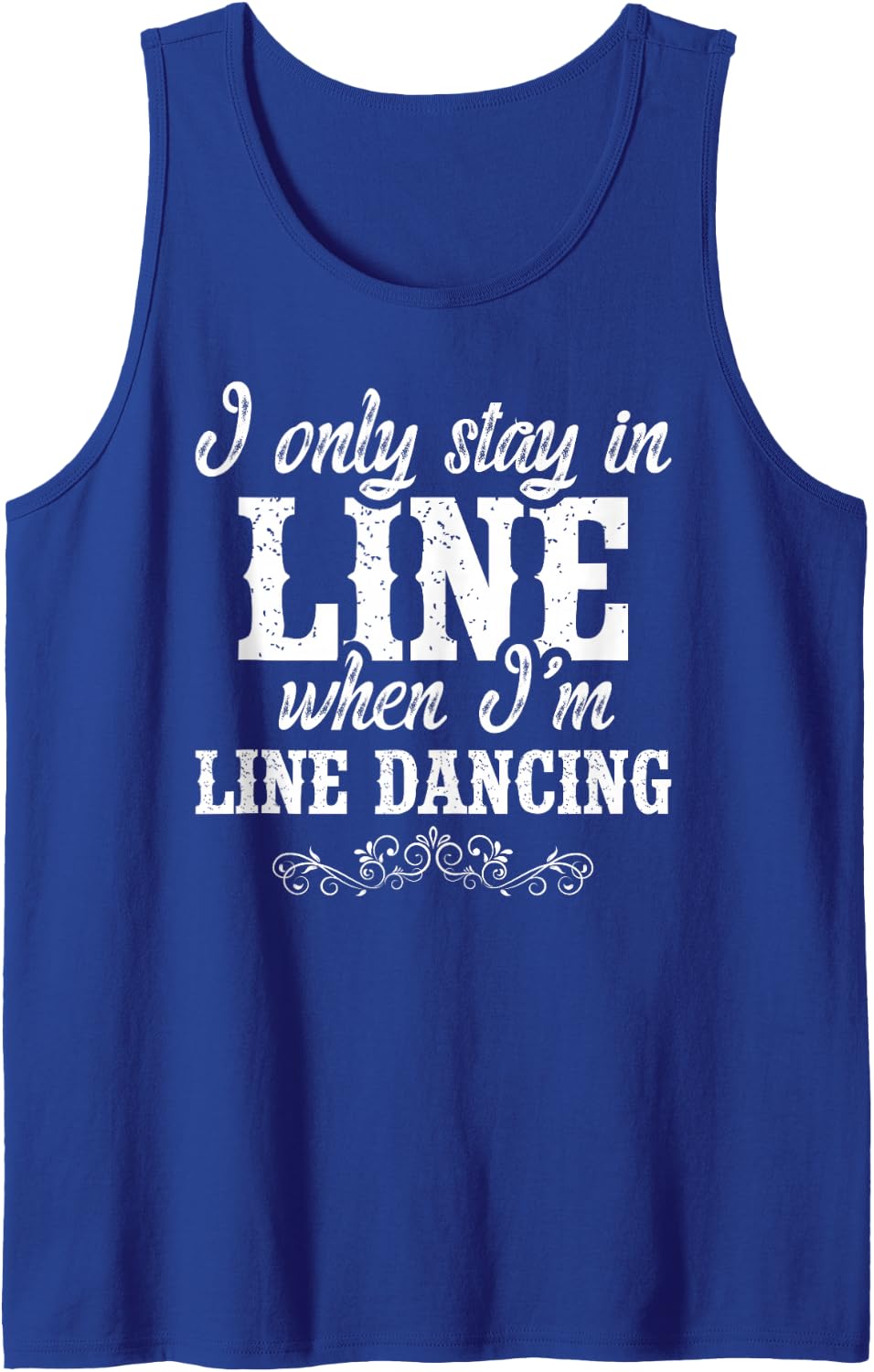 When I'm Line Dancing Line Dance Line Dancer Tank Top - Royal Blue