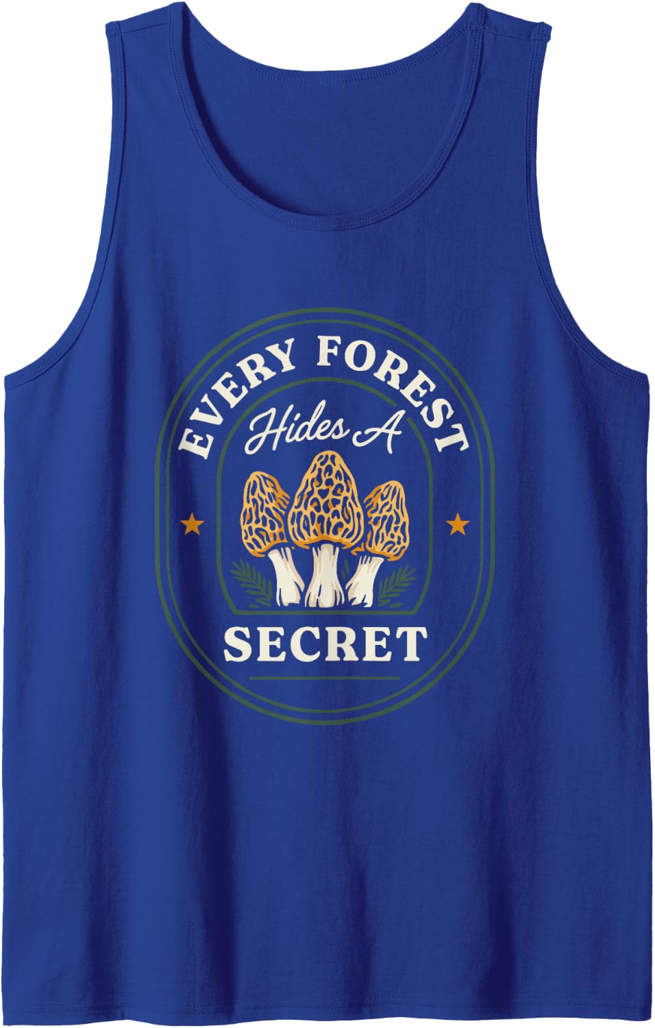 Mycologist Mushroom Hunter Funny Morel Foraging Forest Sleeveless Tank Top - Royal Blue