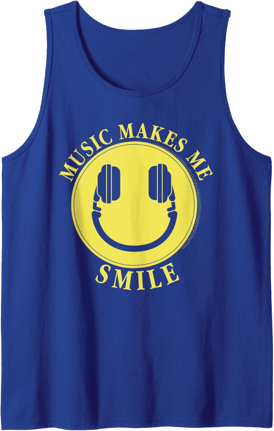 Music makes me Smile Music Lover Tank Top - Royal Blue