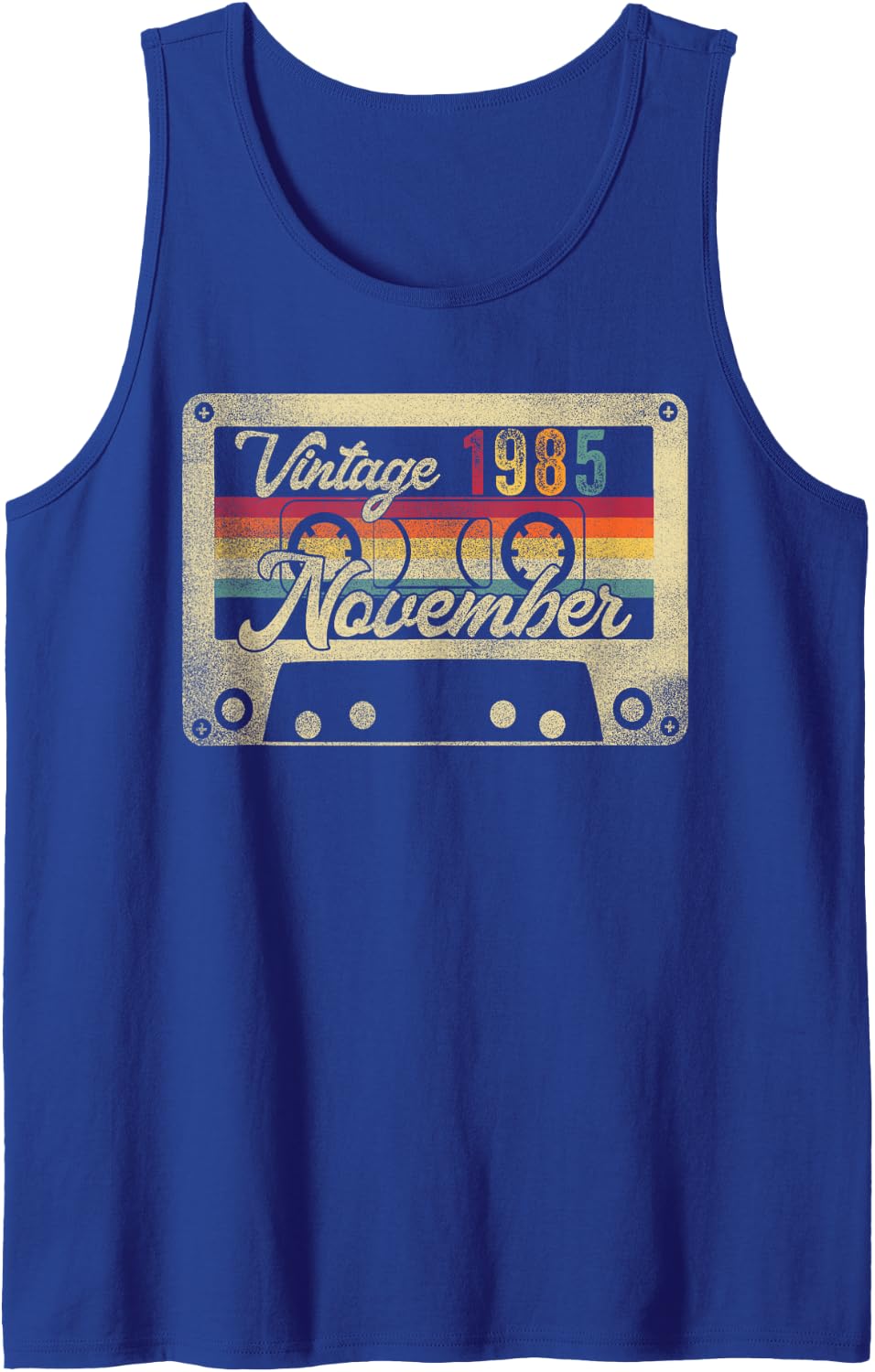 Vintage 41st Birthday Retro - 41 Years Old November 1985 Sleeveless Tank Top - Royal Blue