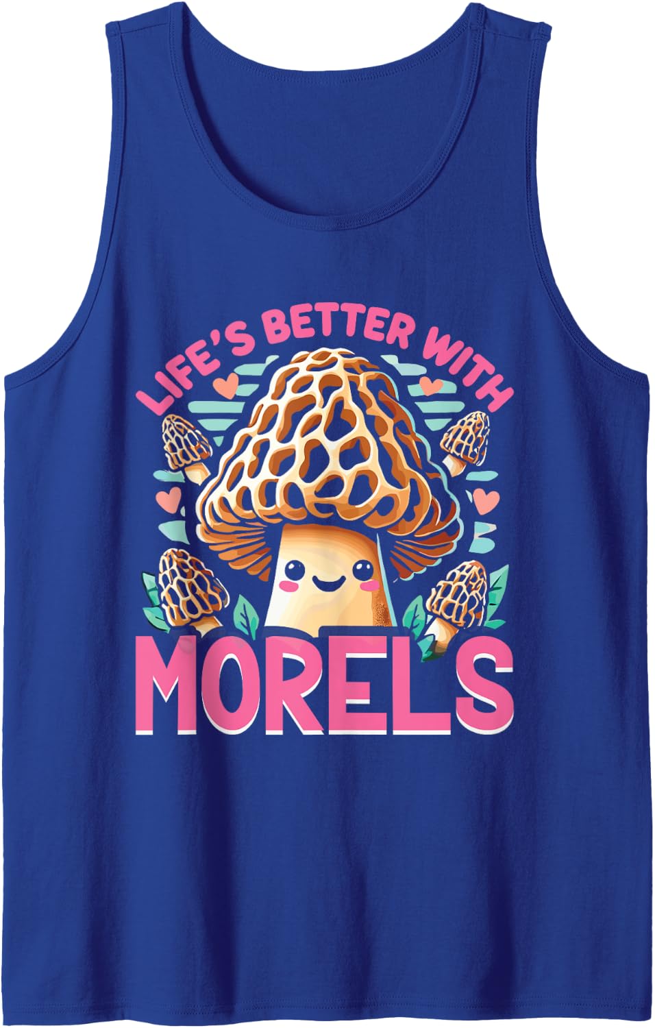 Mycology Life's Better With Morels Morel Mushroom Tank Top - Royal Blue