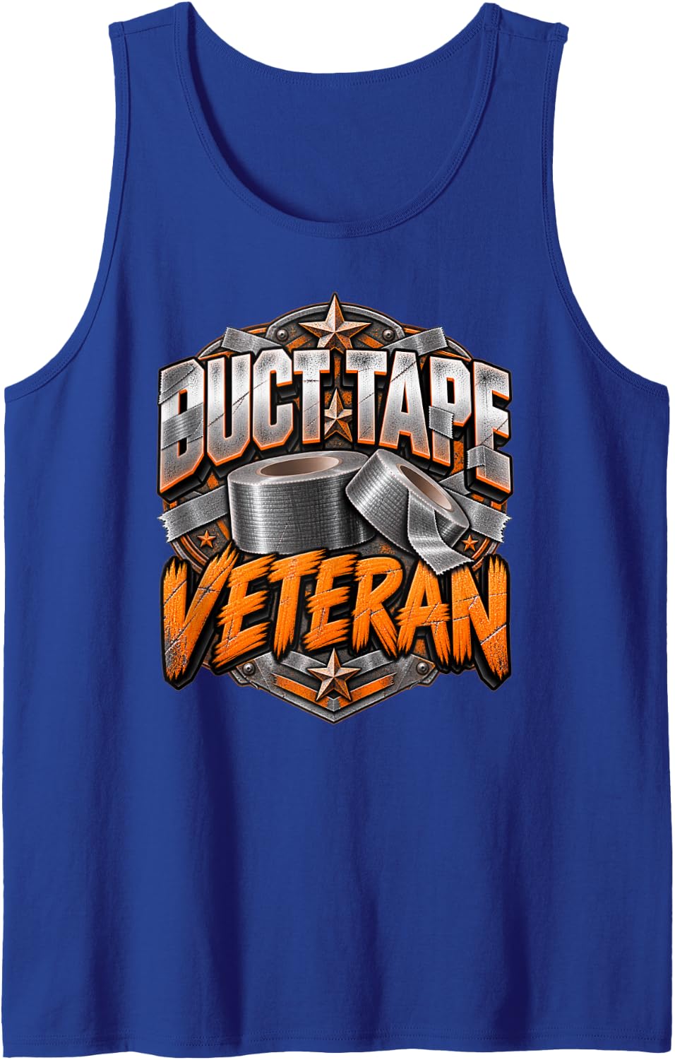 Duct Tape Veteran Shirt Sleeveless Tank Top - Royal Blue
