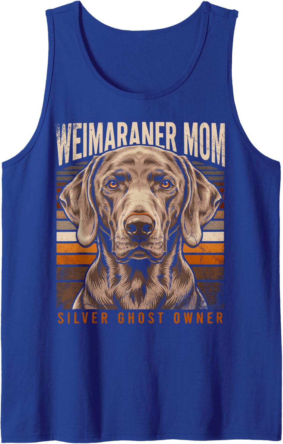 Silver Ghost Owner Weimaraner Mom Dog Lover Sleeveless Tank Top - Royal Blue